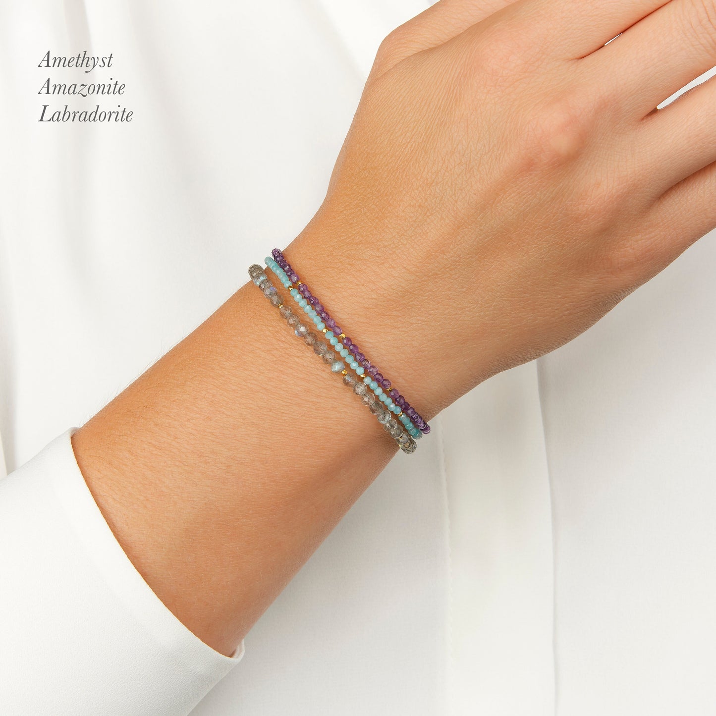 Dainty Labradorite Bracelet (AAA Grade, 3mm)