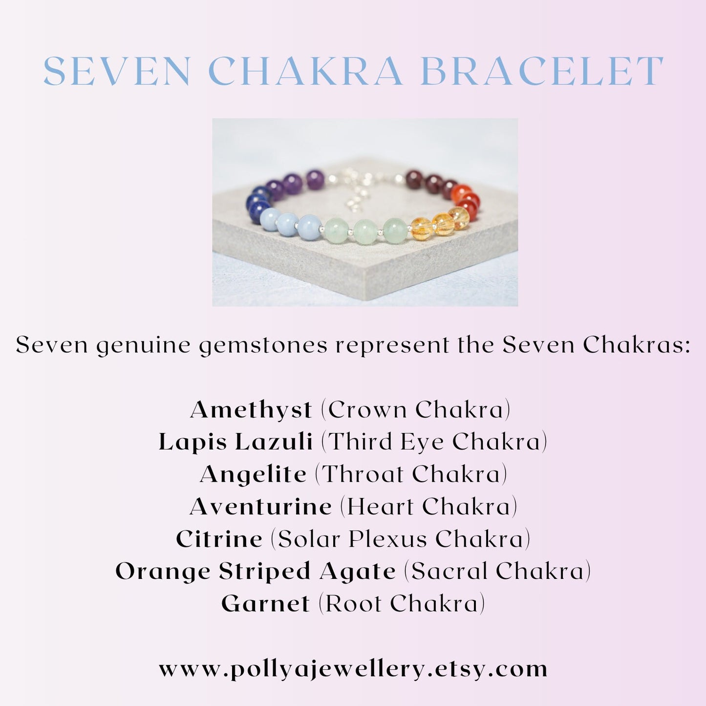 Seven Chakra Rainbow Gemstone Bracelet