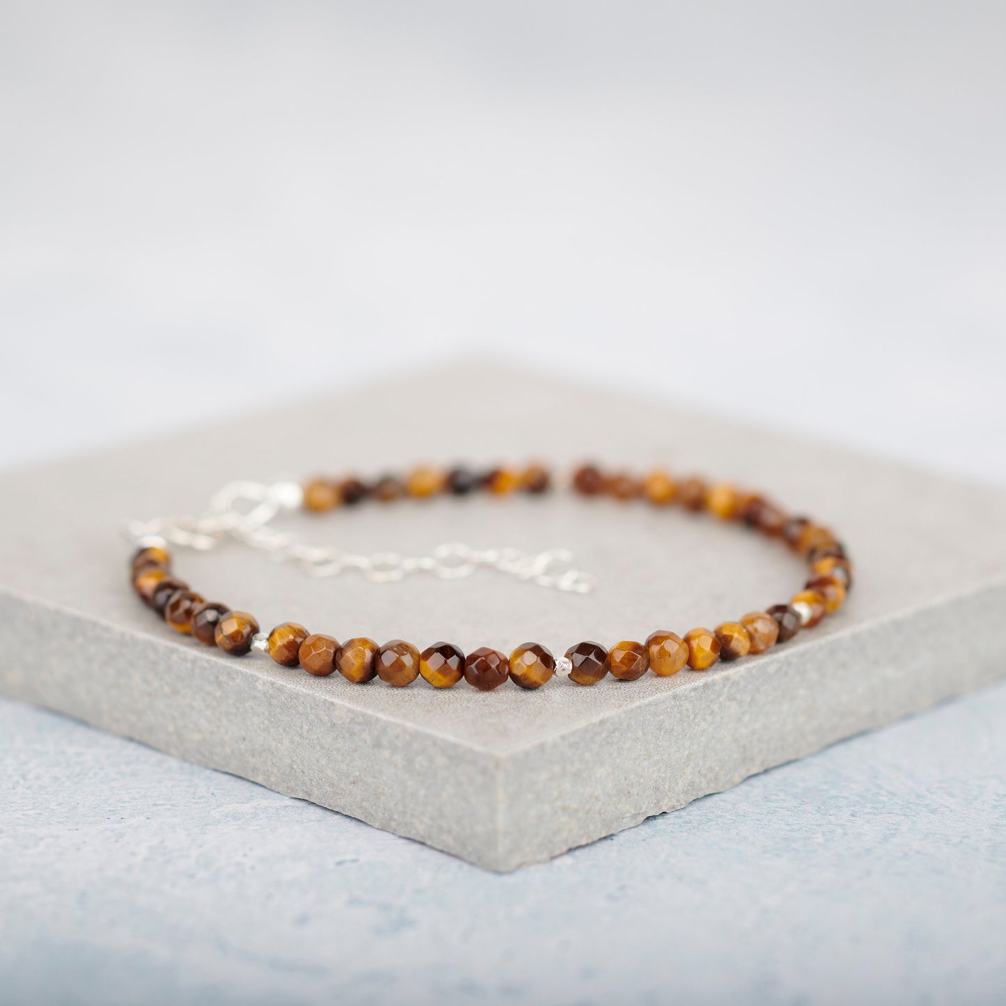 Tigers Eye Dainty Gemstone Bracelet