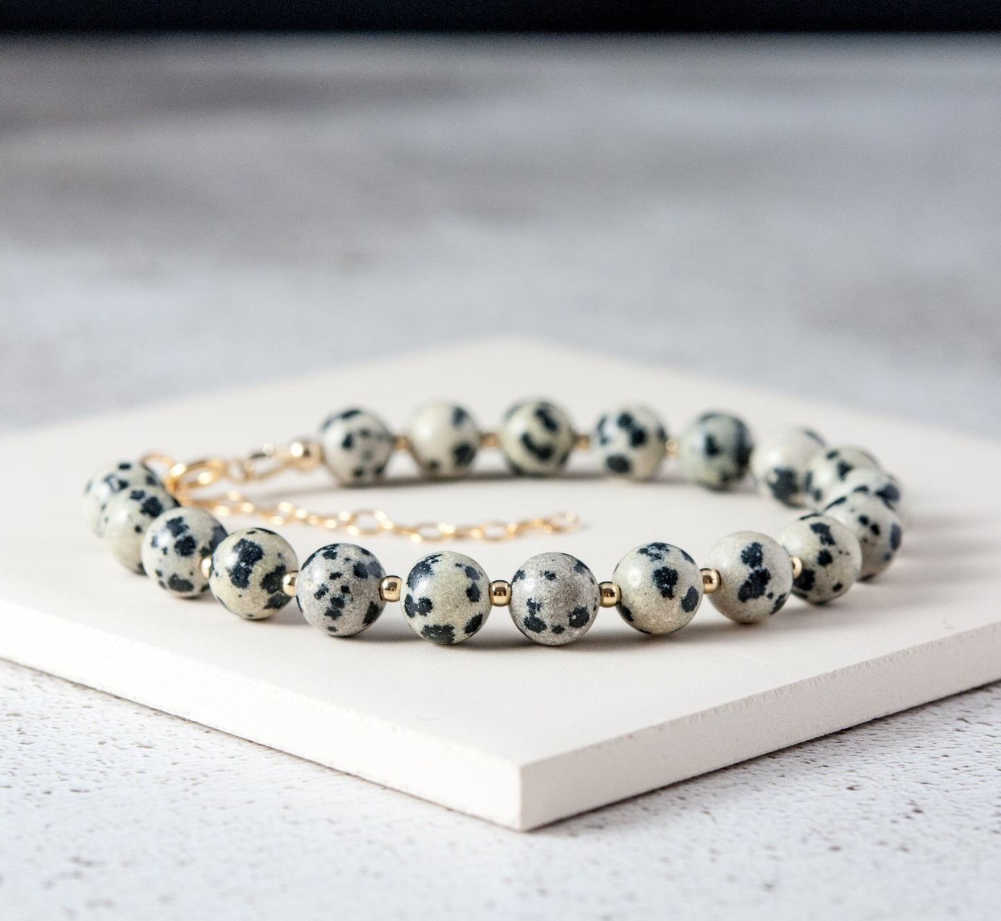 Dalmatian Jasper Gemstone Bracelet
