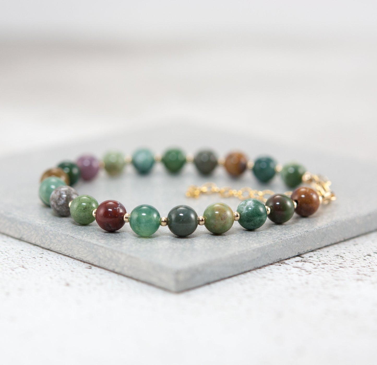 Indian Agate Gemstone Bracelet
