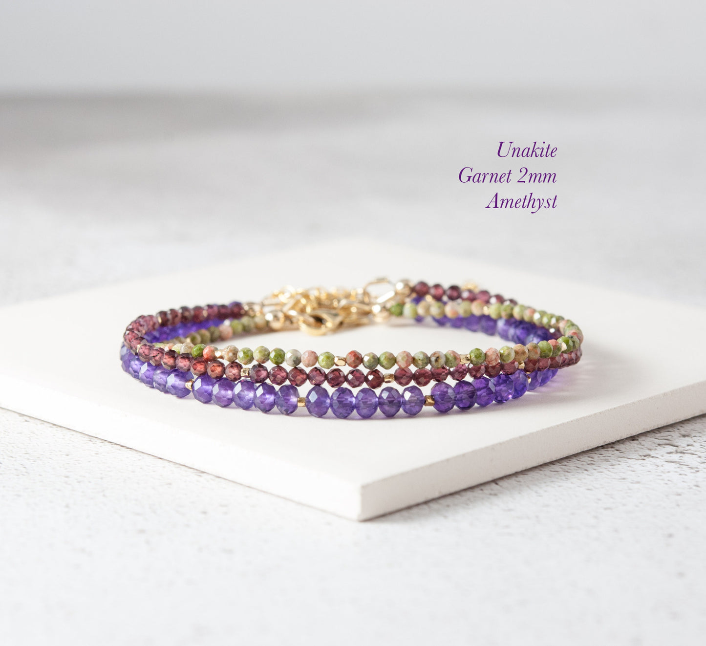 Amethyst Gemstone Bracelet (Grade AAA)