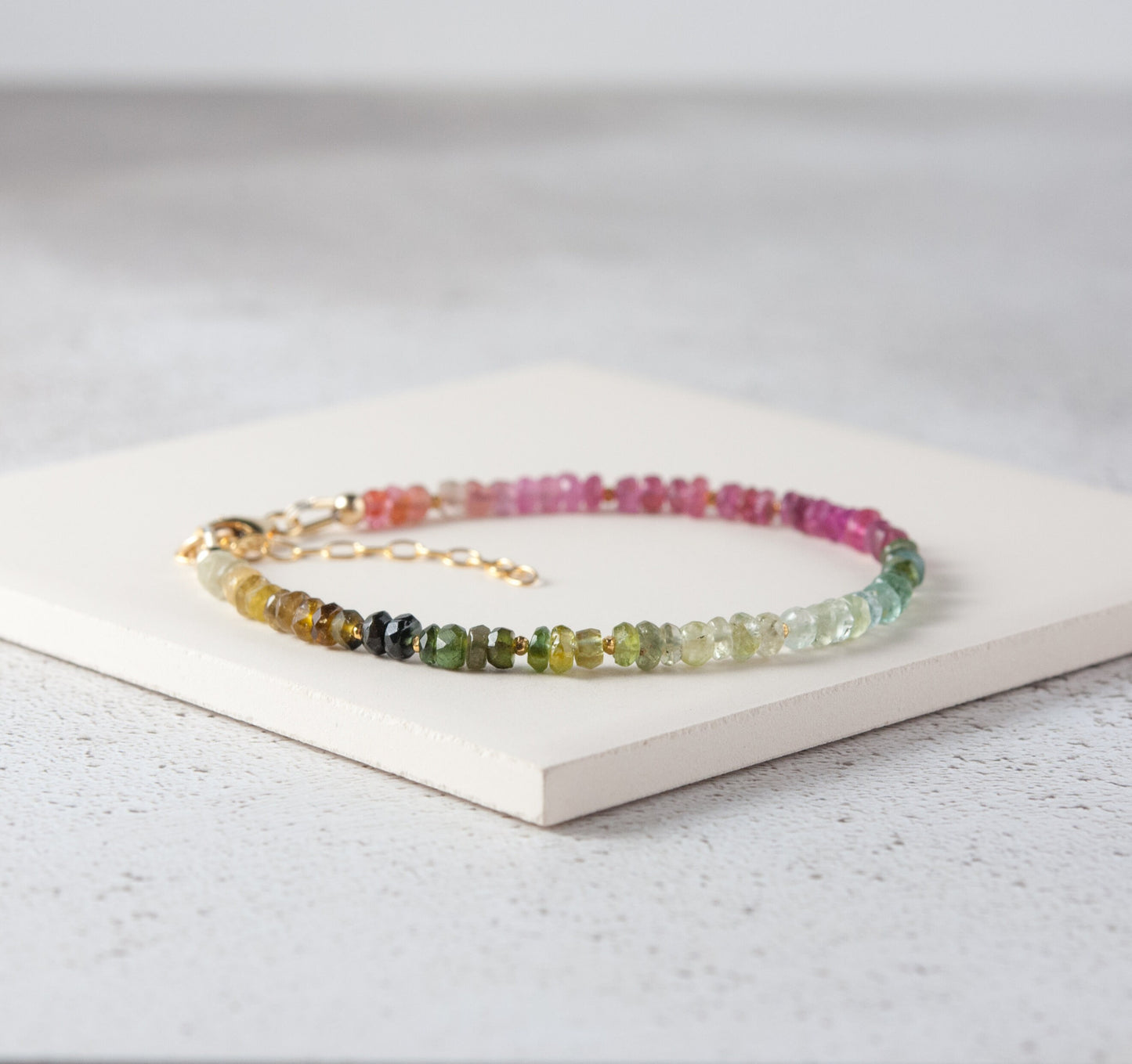 Dainty Tourmaline Gemstone Bracelet