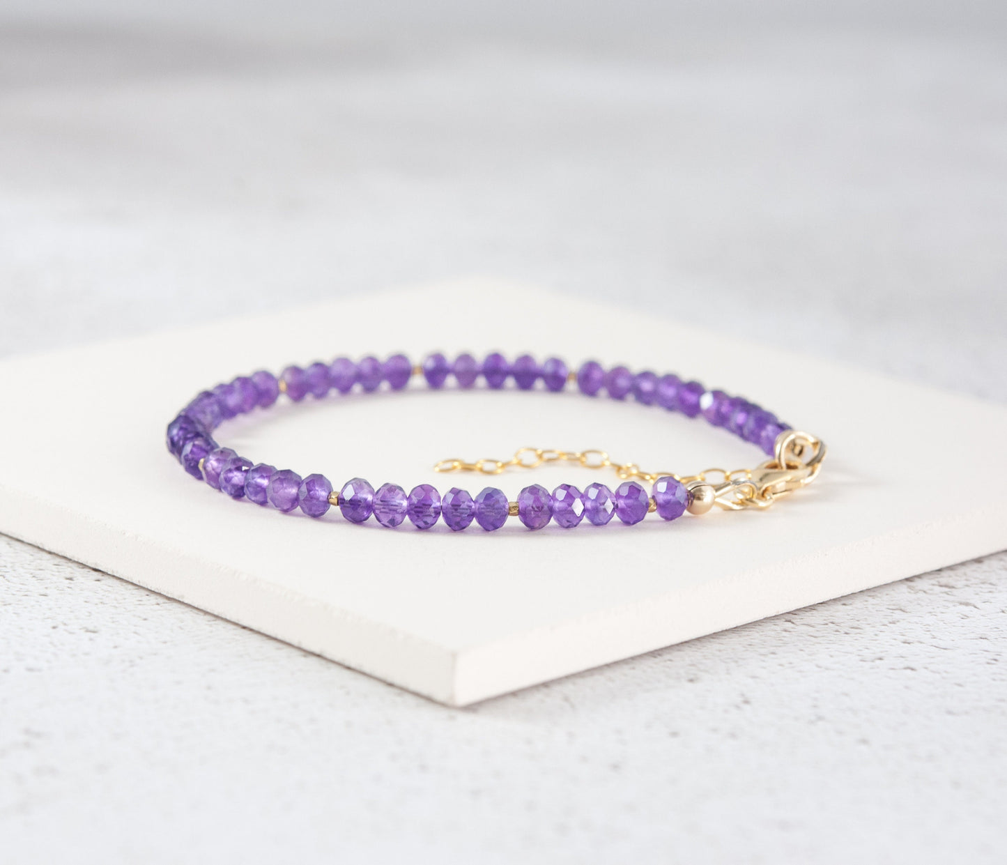 Amethyst Gemstone Bracelet (Grade AAA)