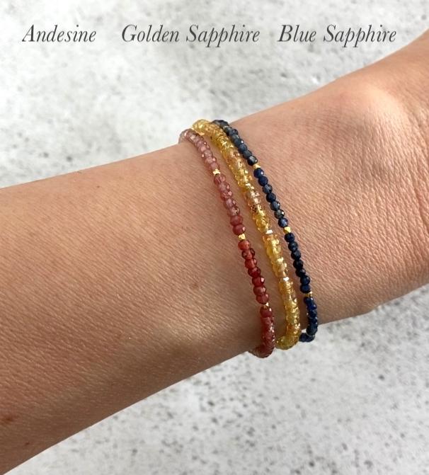Dainty Golden Sapphire Bracelet