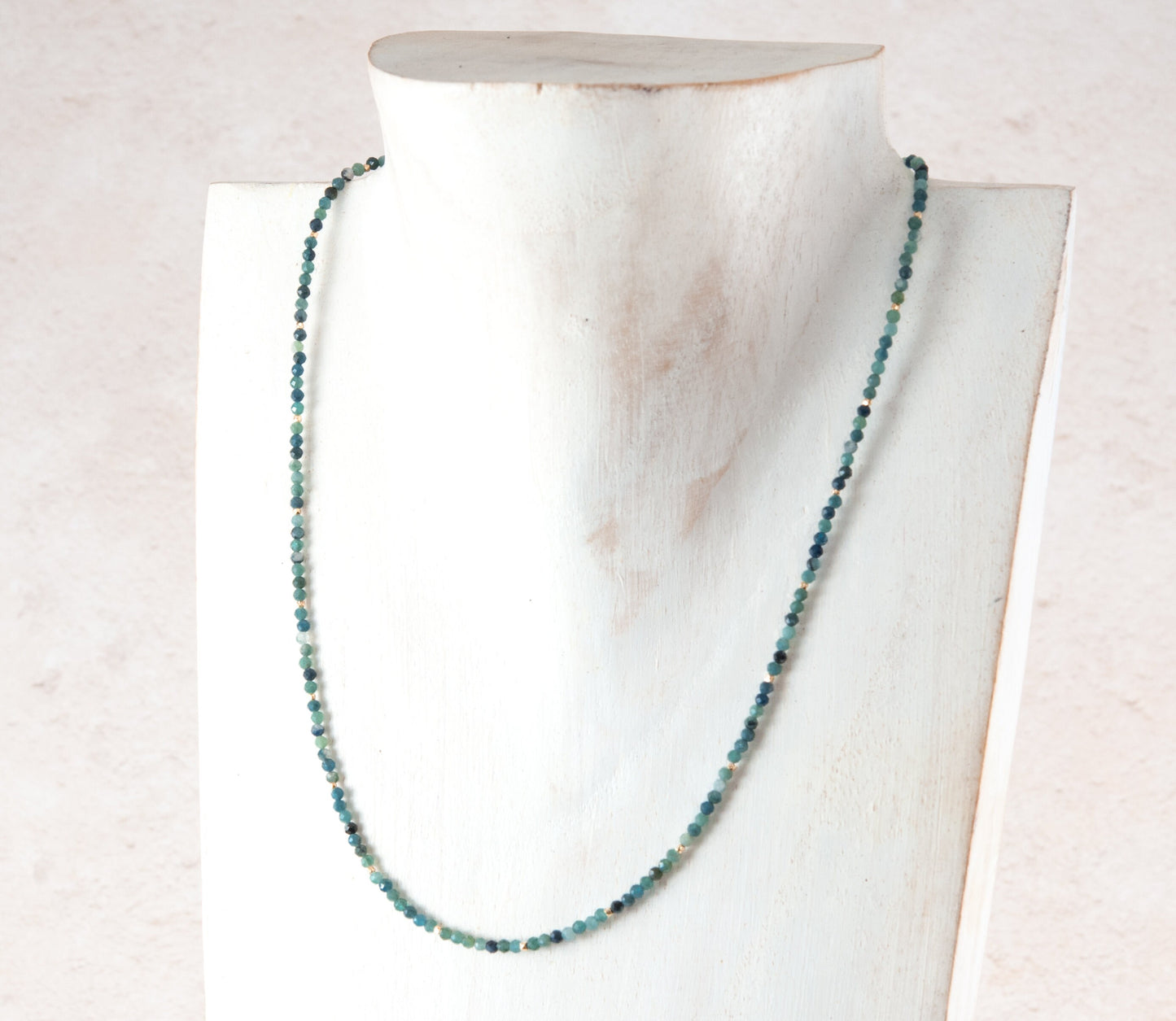 Dainty Blue Tourmaline Gemstone Necklace