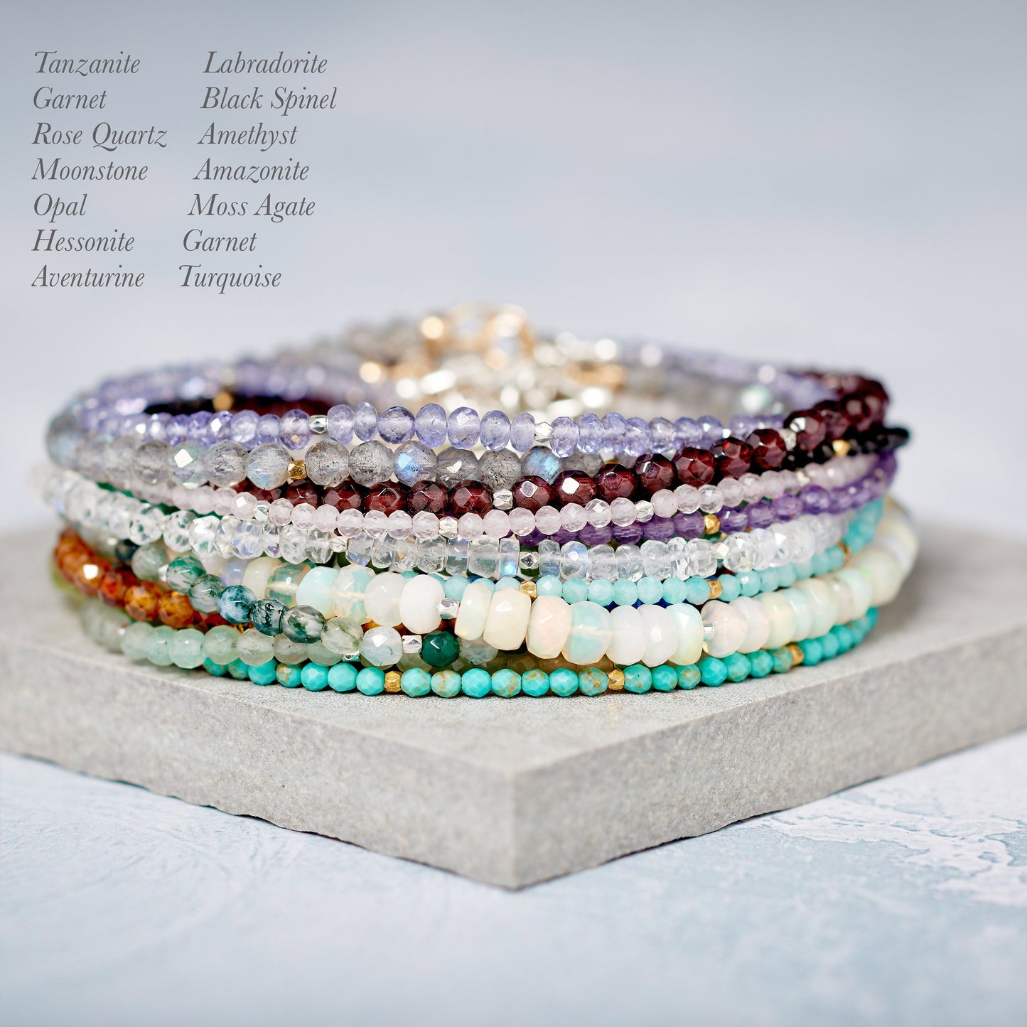 Dainty Multicolour Apatite Gemstone Bracelet