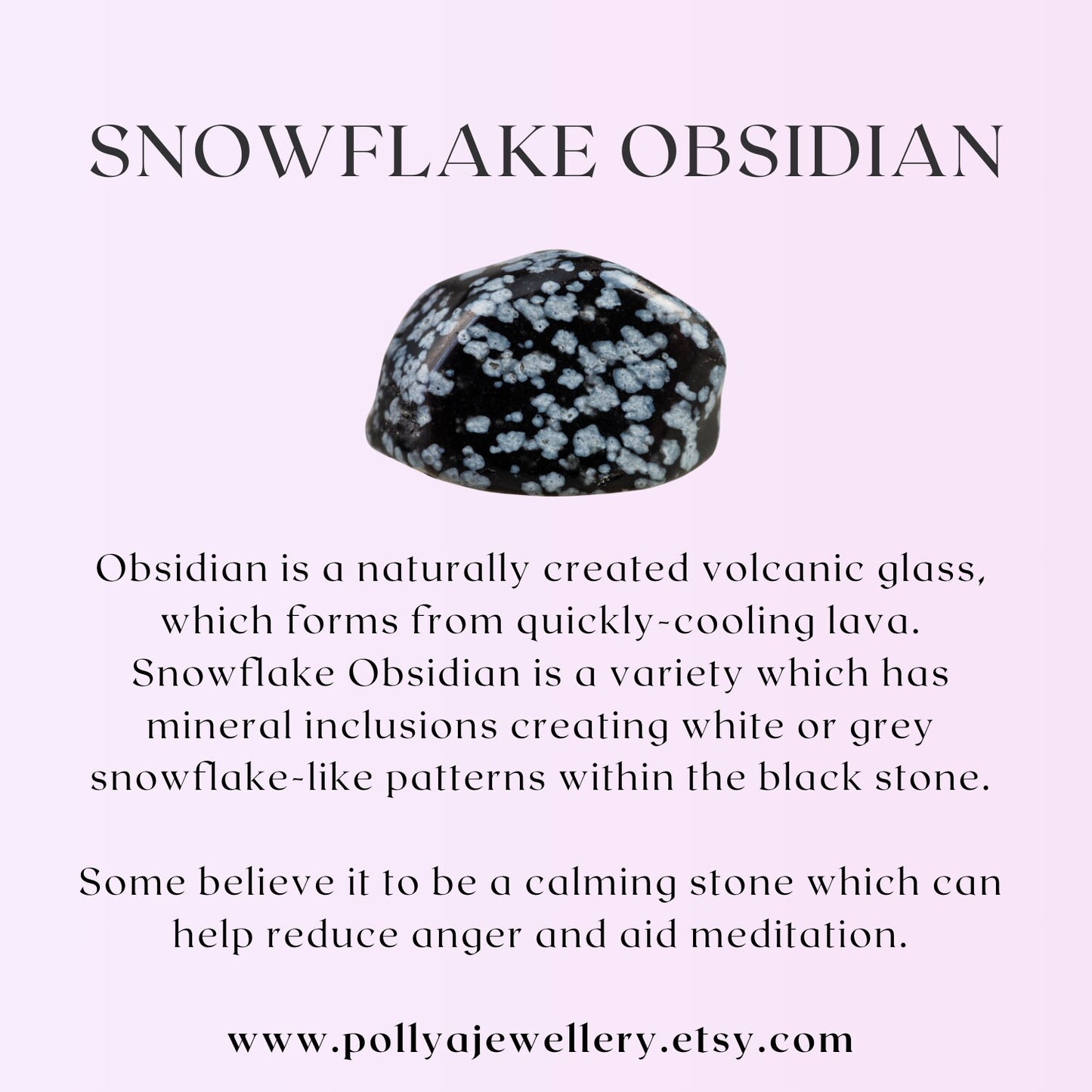 Dainty Snowflake Obsidian Bracelet