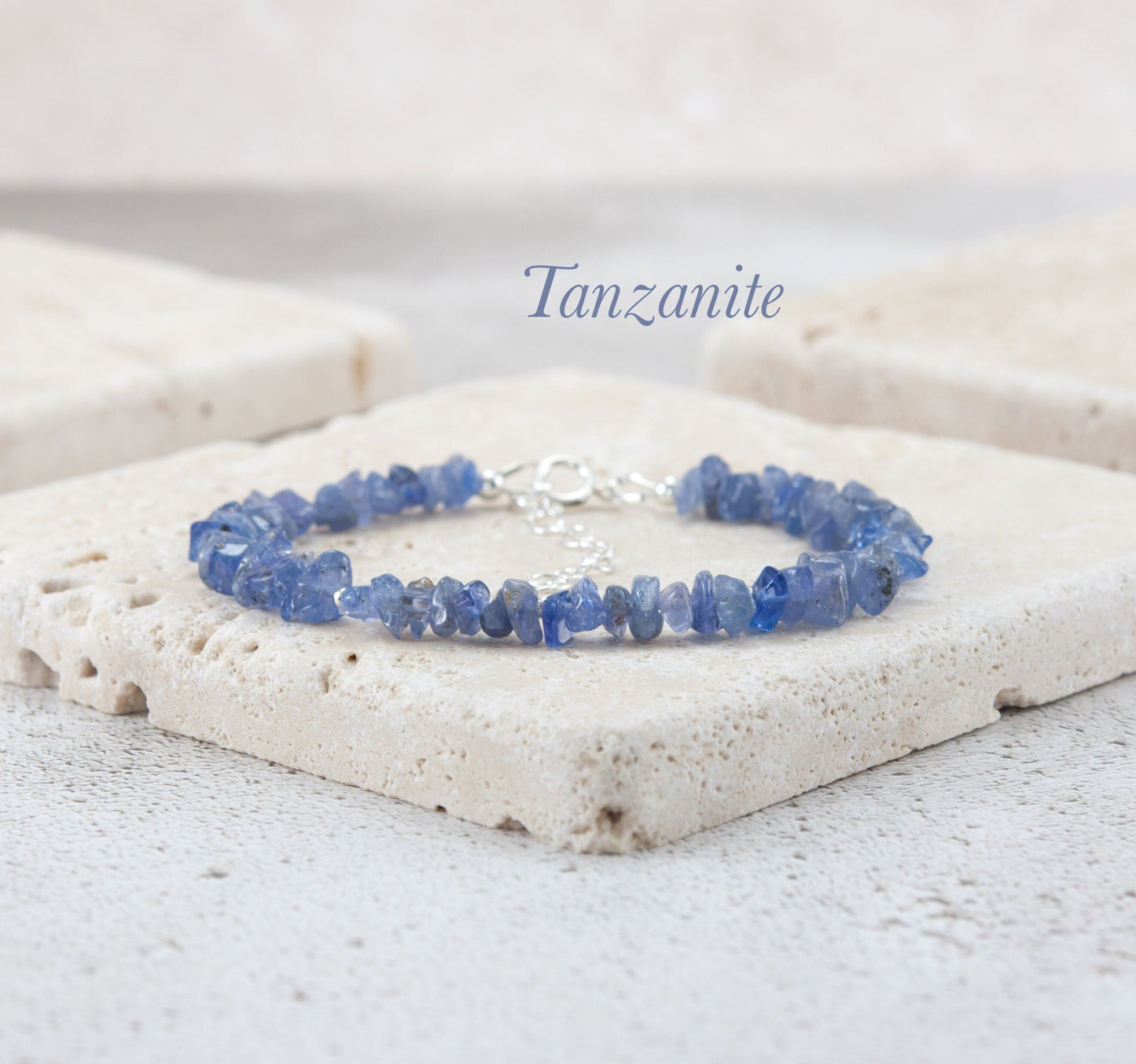 Raw Tanzanite Gemstone Bracelet