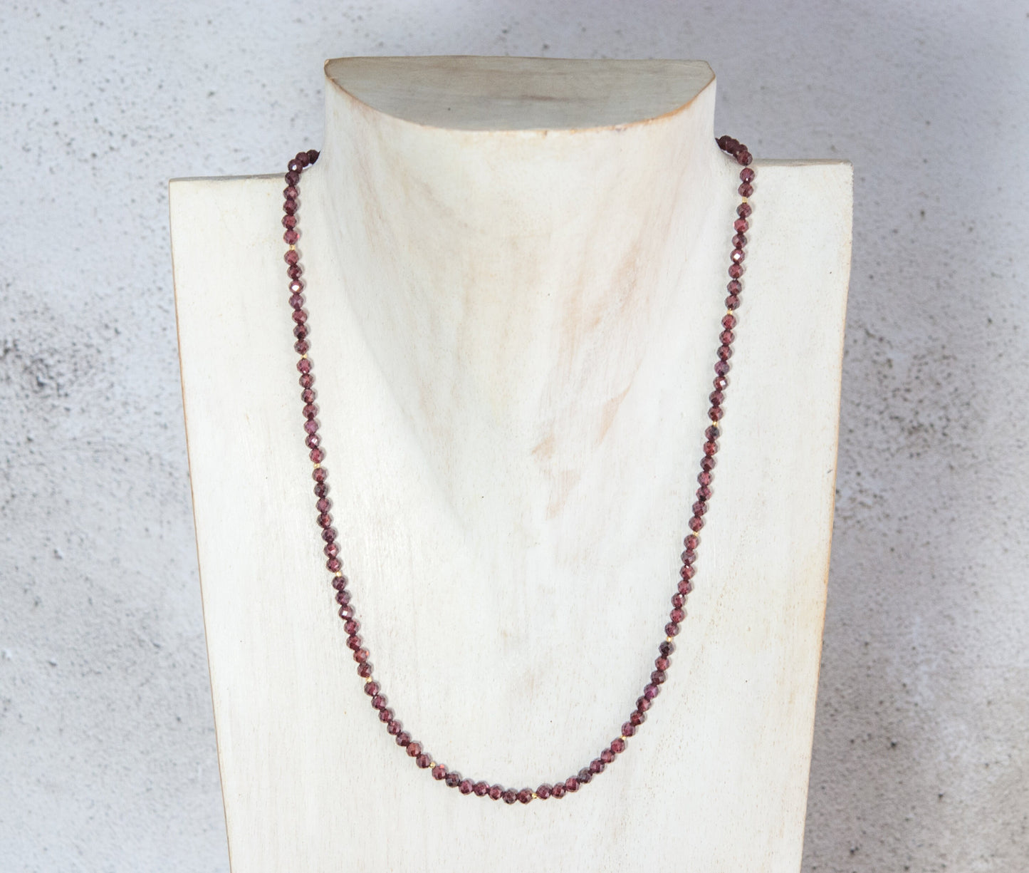 Dainty Red Garnet Dainty Gemstone Necklace
