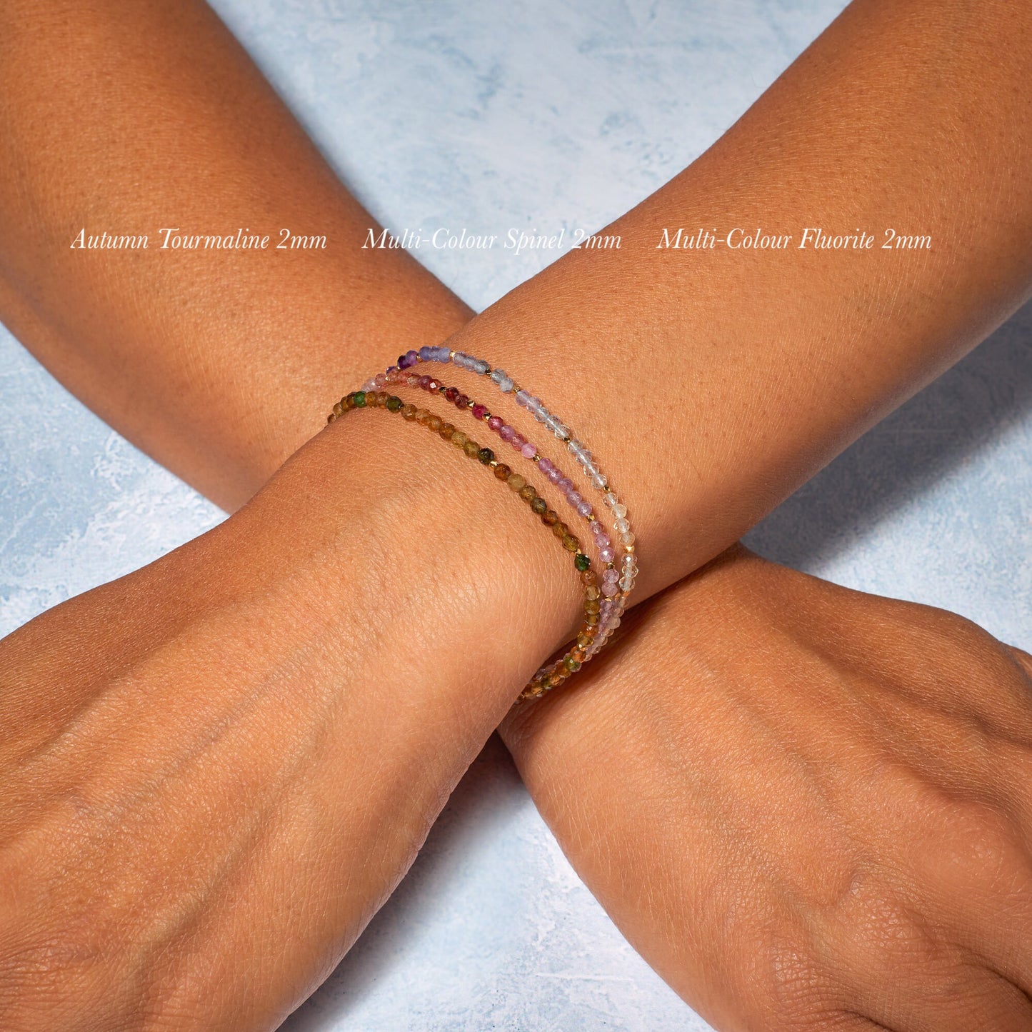 Dainty Fluorite Ombre Shaded Gemstone Bracelet