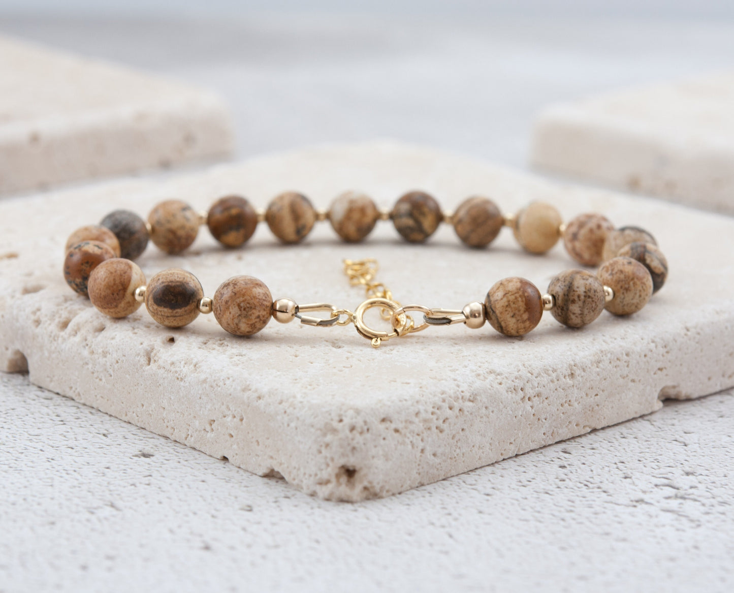 Picture Jasper Gemstone Bracelet