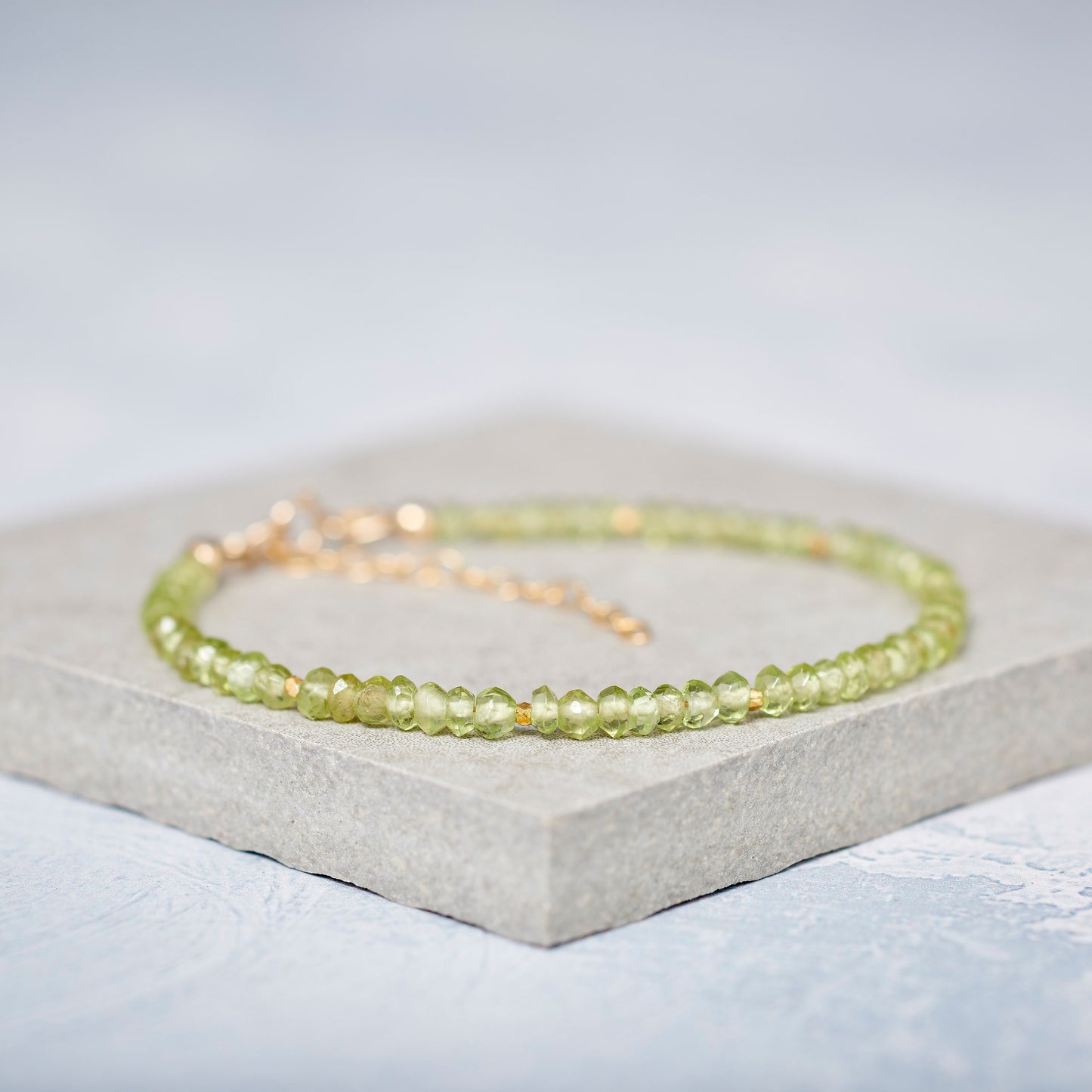 Peridot Dainty Gemstone Bracelet