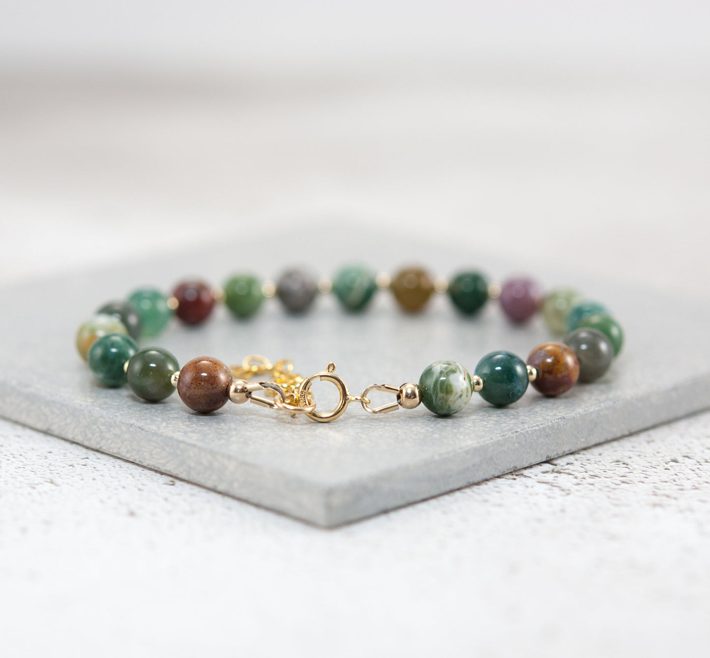 Indian Agate Gemstone Bracelet