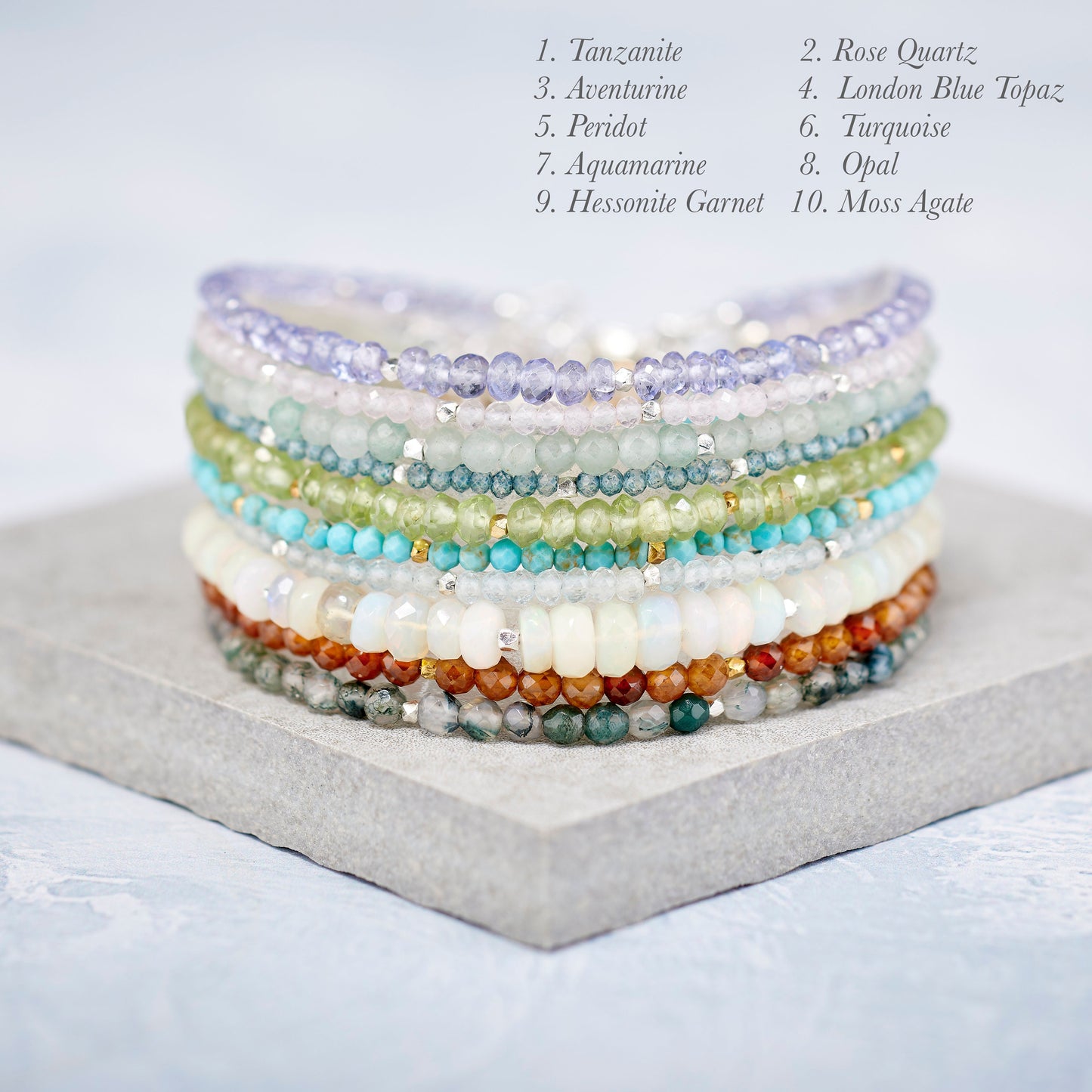 Dainty Green Onyx Gemstone Bracelet