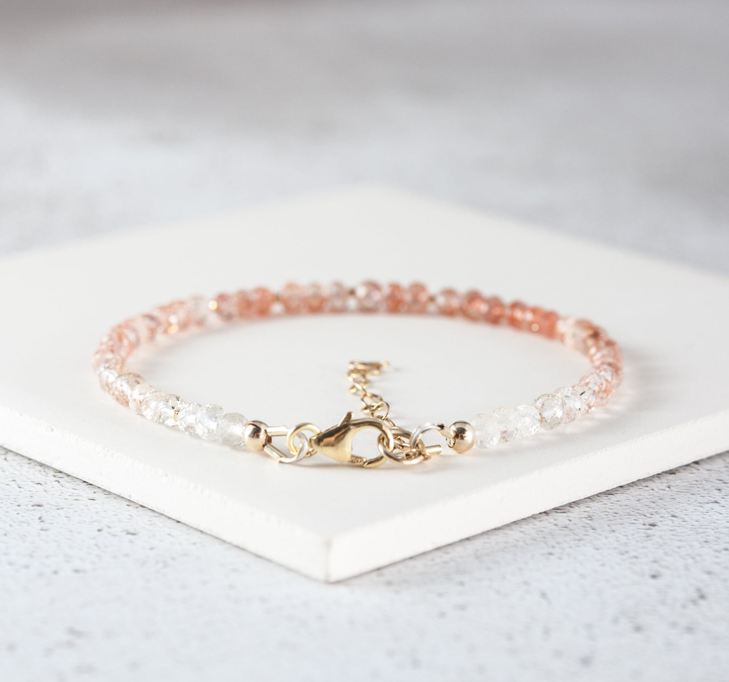 Dainty Sunstone Gemstone Bracelet(AA Grade)