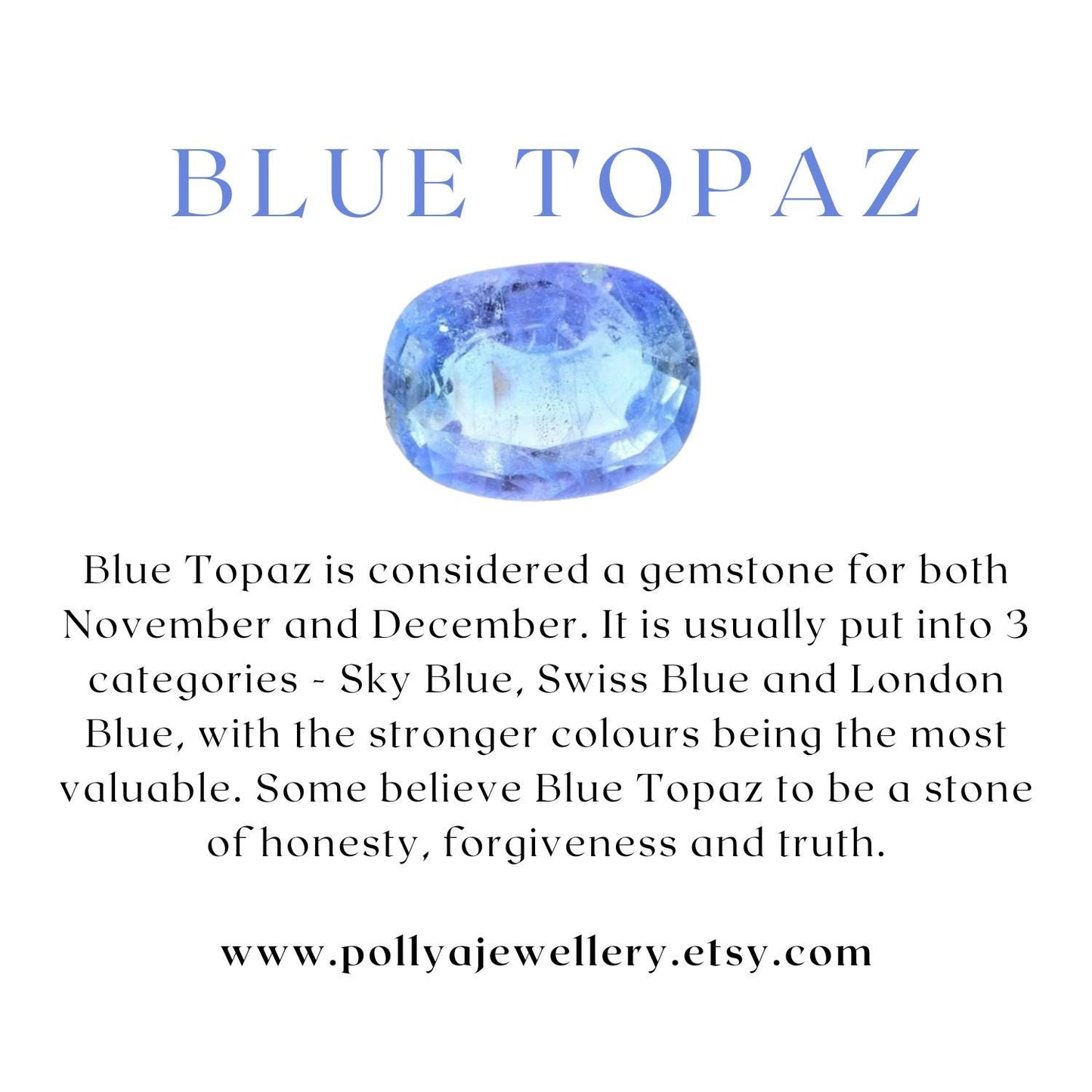 Dainty London Blue Topaz Gemstone Stud Earrings