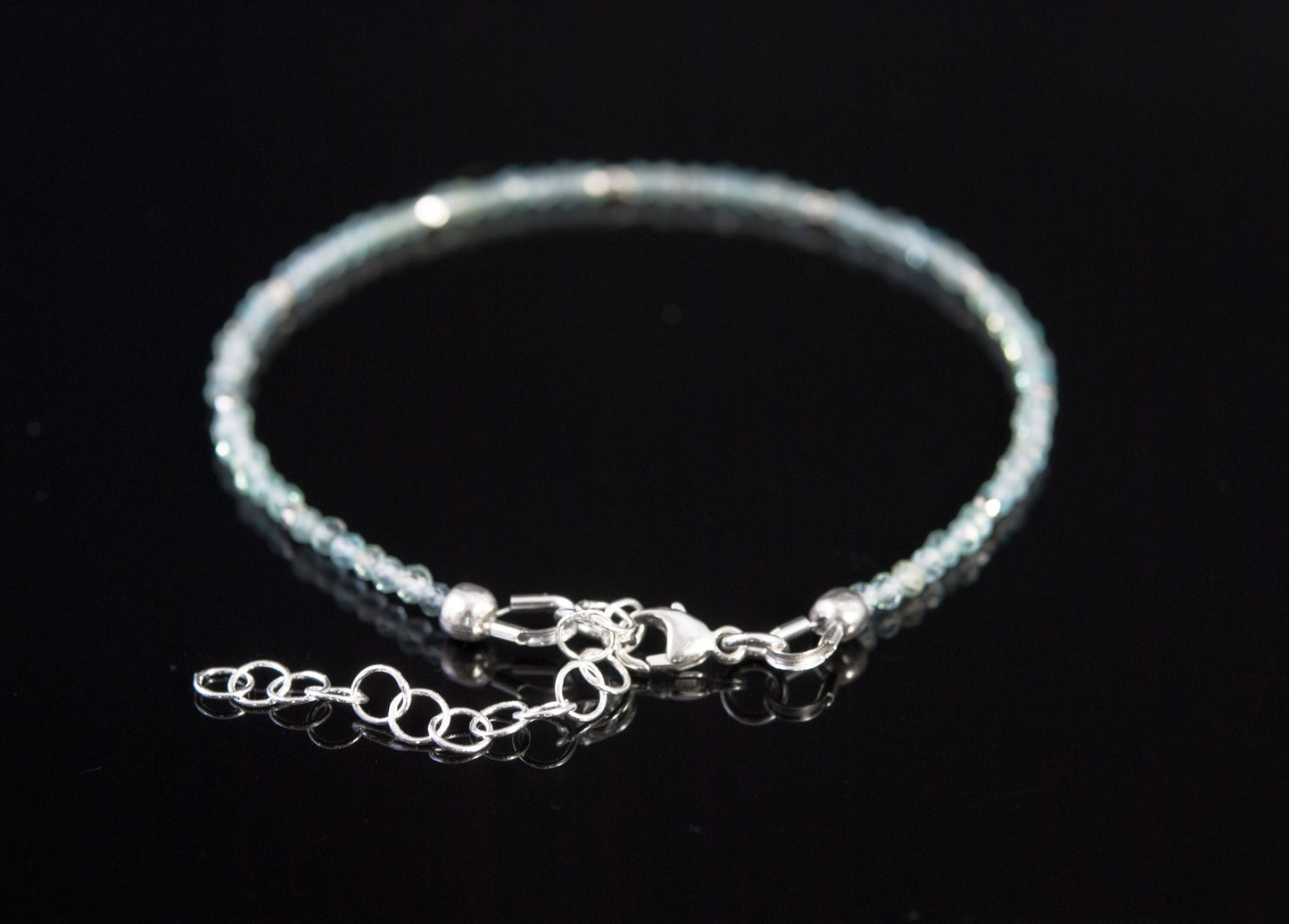 Dainty Aqua Blue Apatite Bracelet
