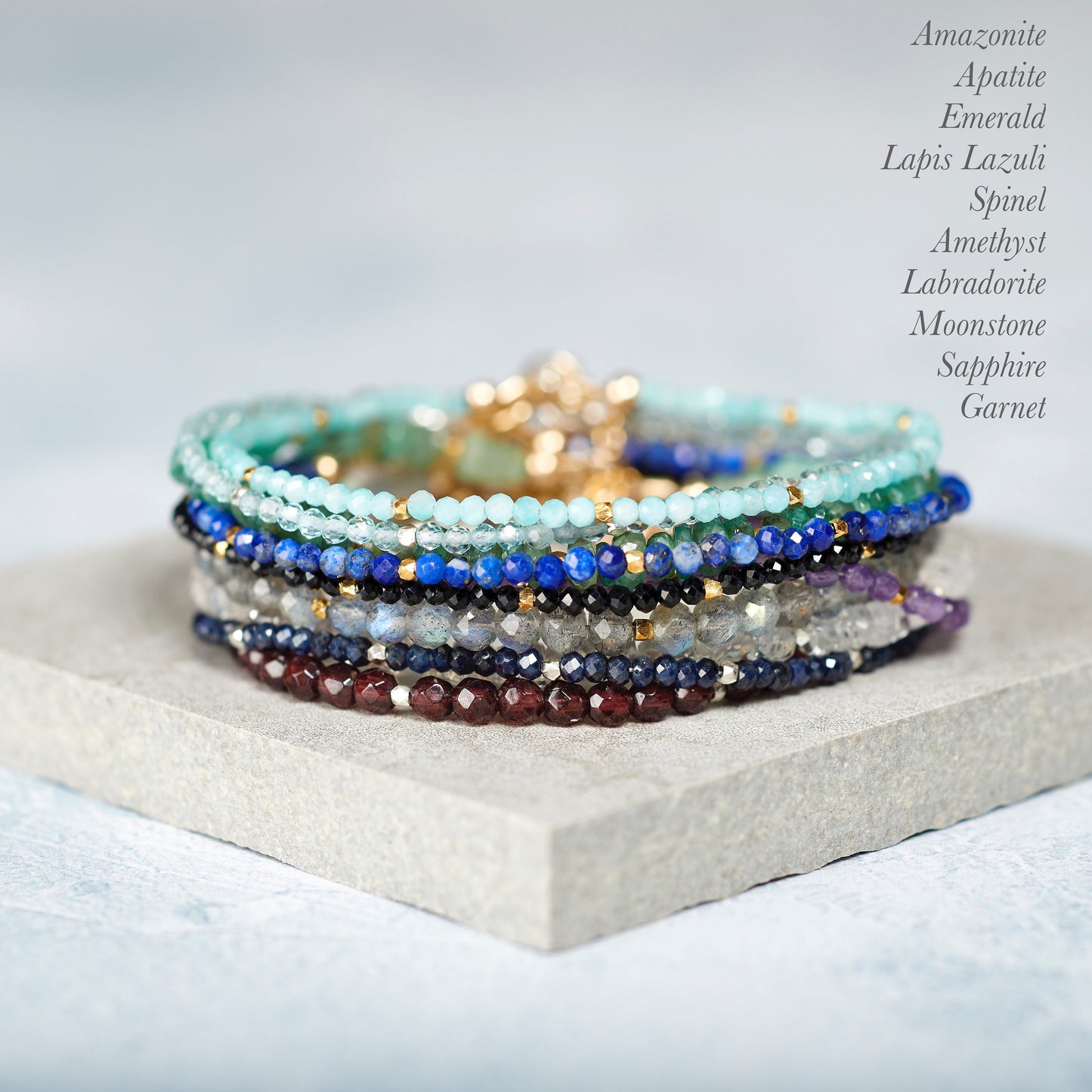 Dainty Multicolour Apatite Gemstone Bracelet