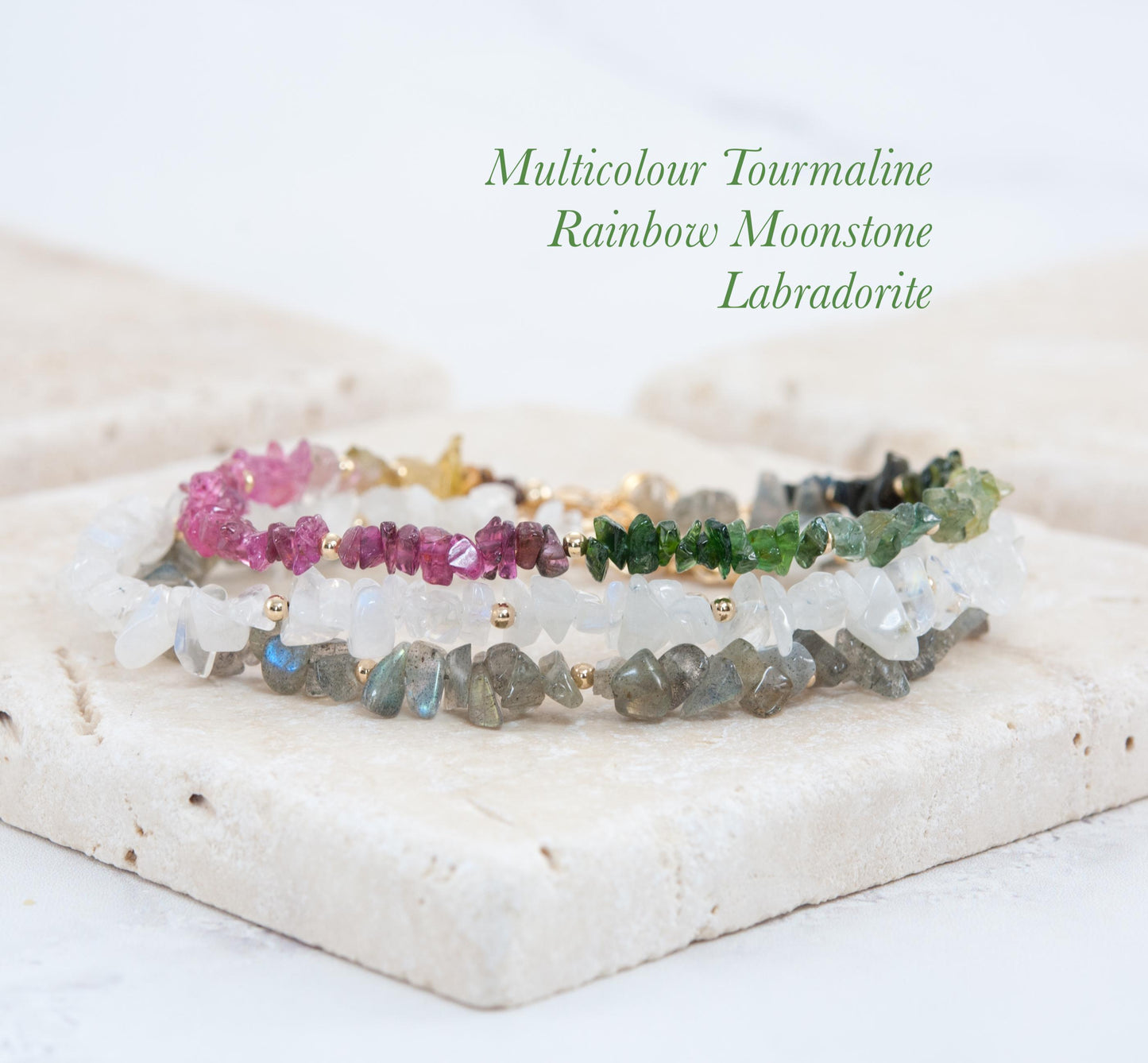 Raw Sunstone Gemstone Bracelet
