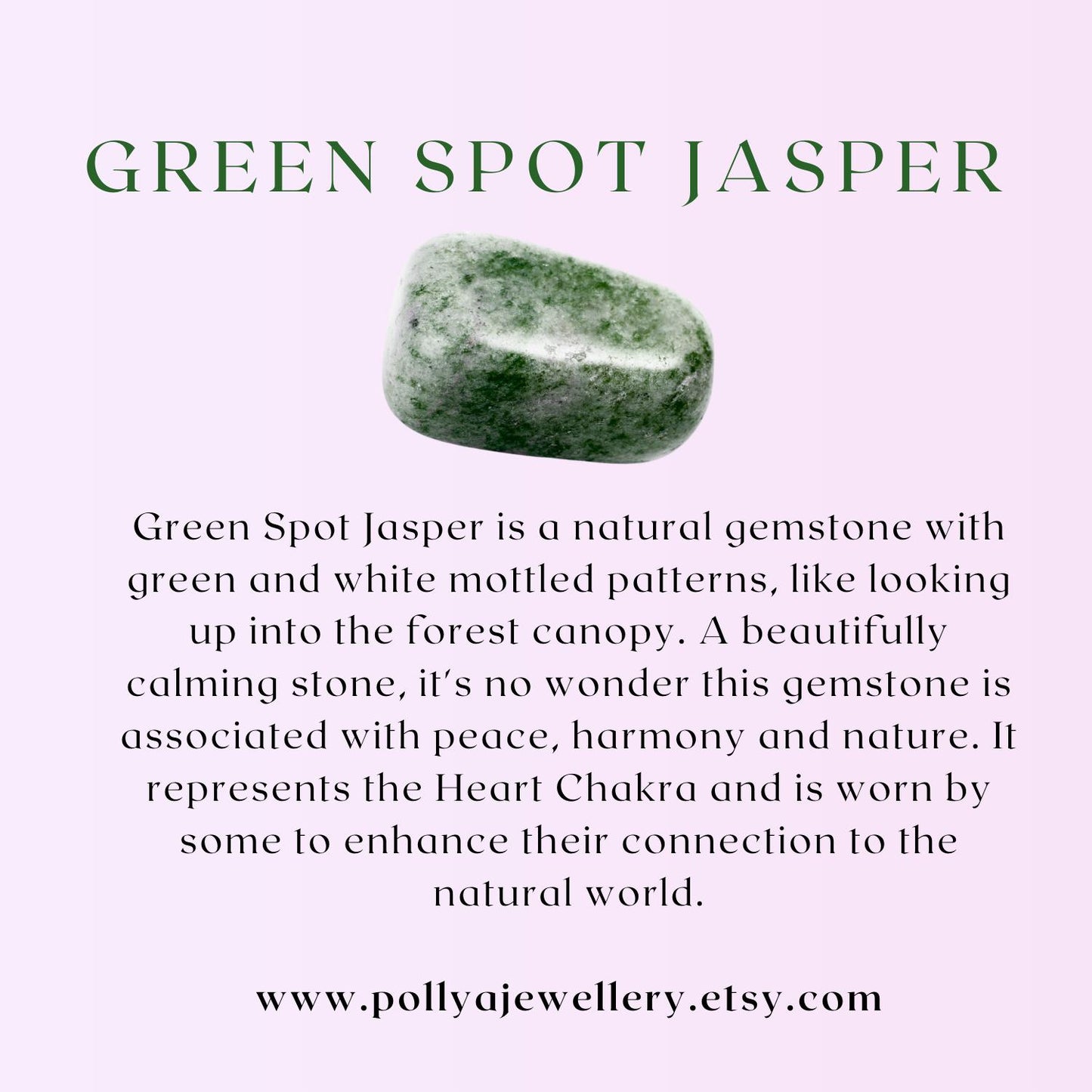 Green Spot Jasper Gemstone Bracelet