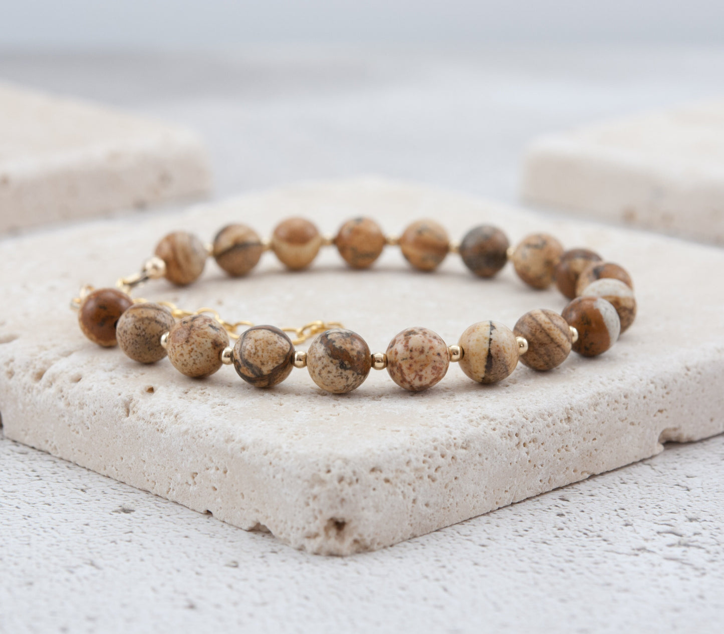 Picture Jasper Gemstone Bracelet