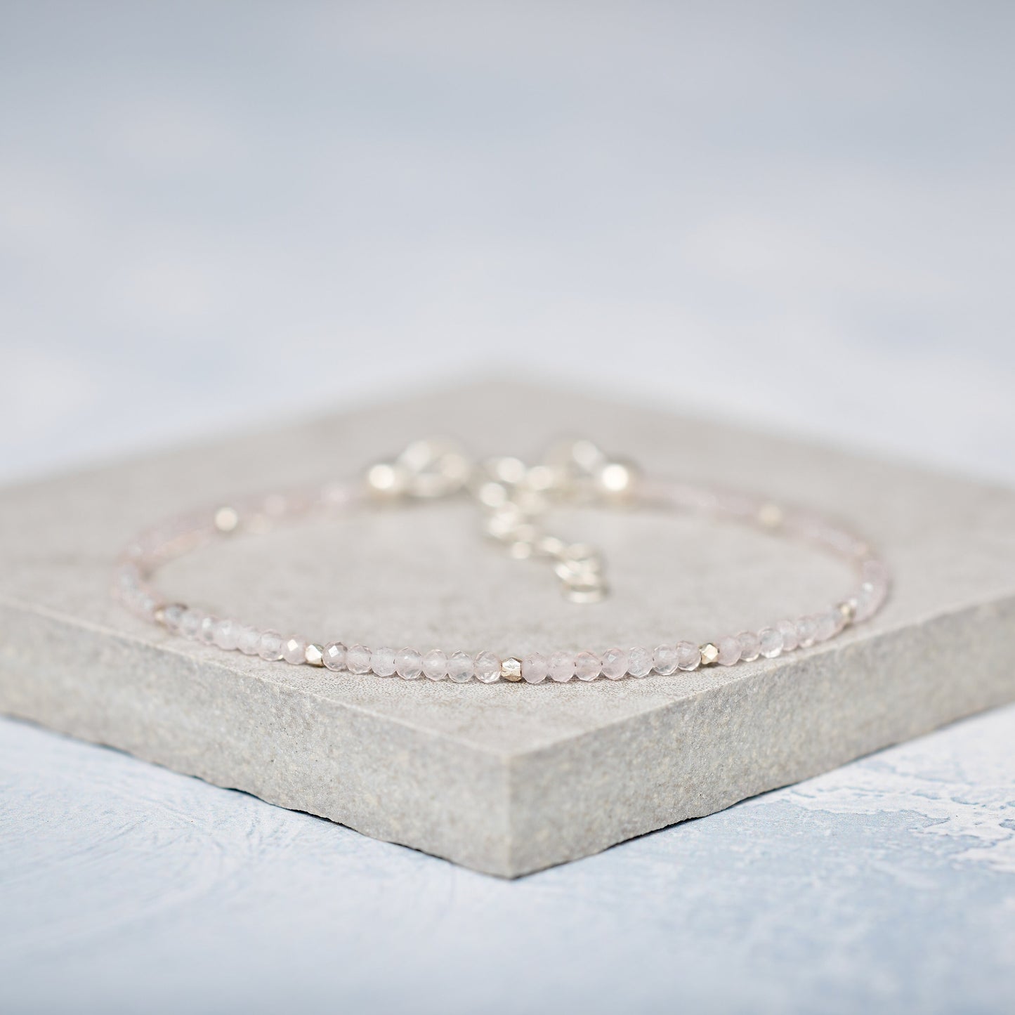 Dainty Rose Quartz Gemstone Necklace