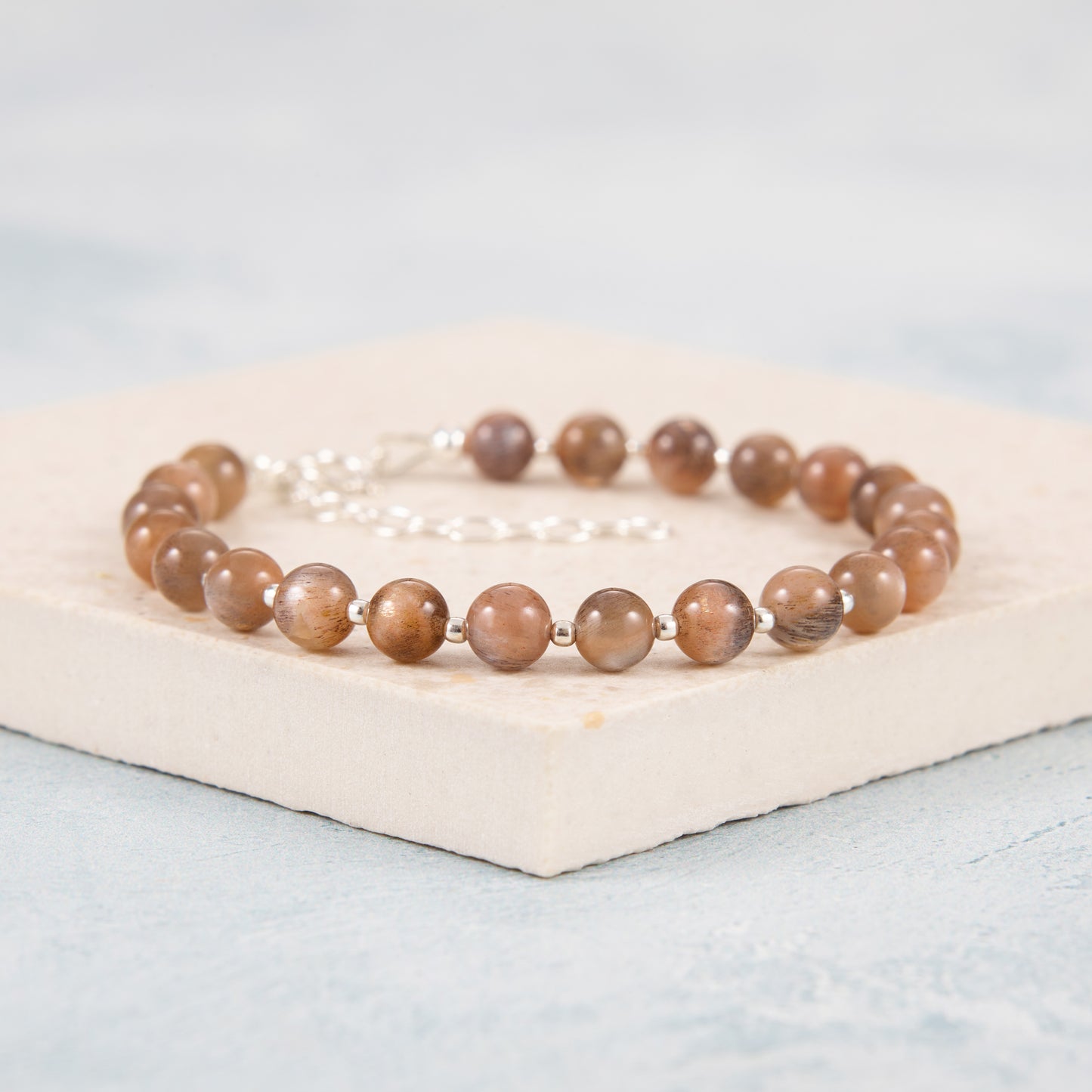 Black Sunstone Gemstone Bracelet