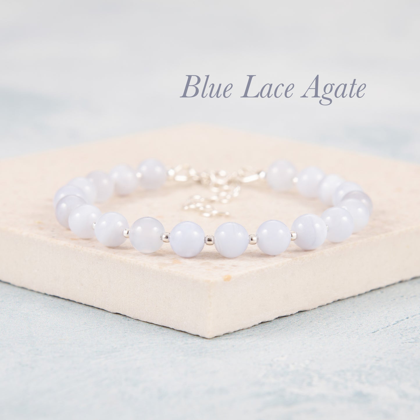 Blue Lace Agate Gemstone Bracelet