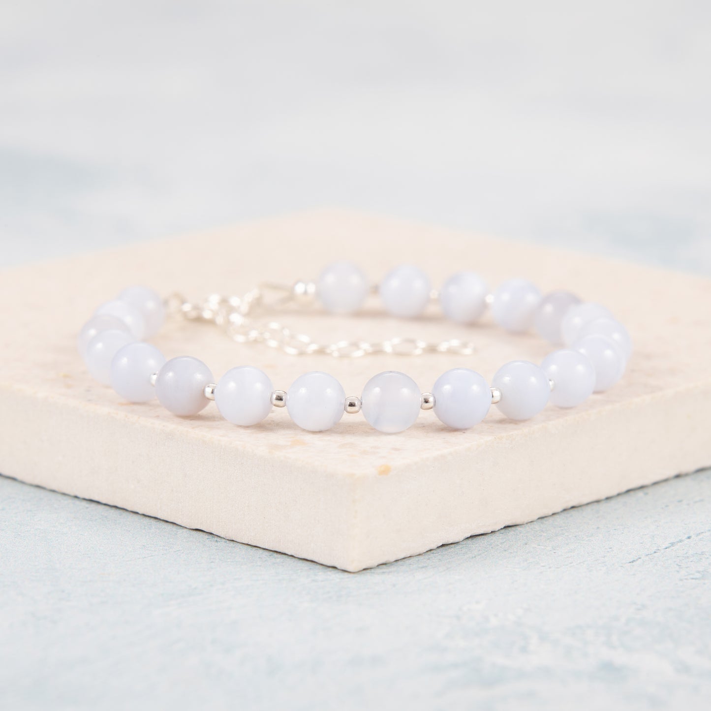 Blue Lace Agate Gemstone Bracelet