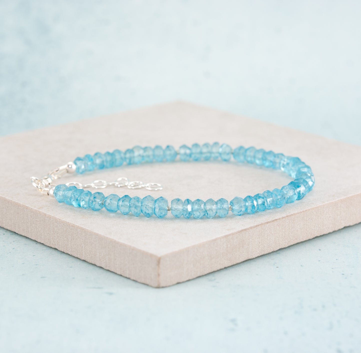 Blue Topaz Gemstone Bracelet