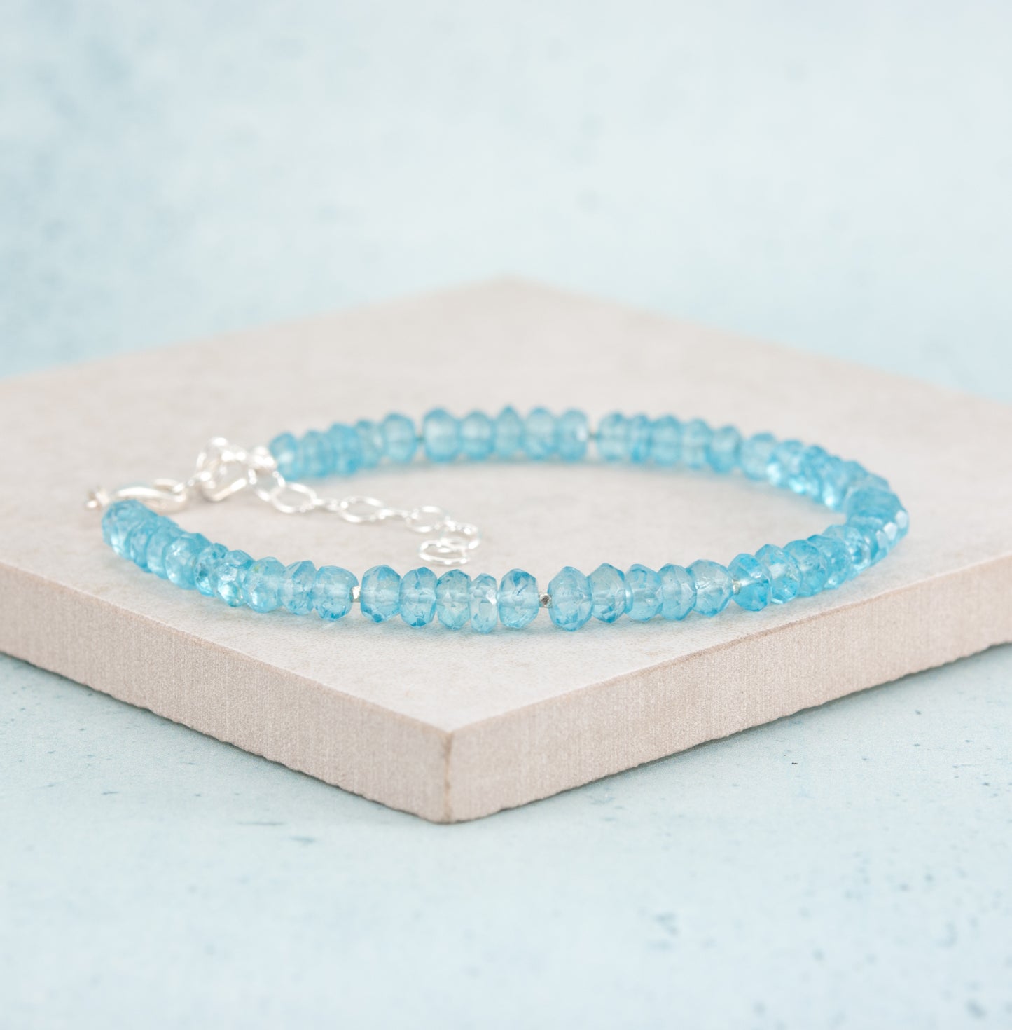 Blue Topaz Gemstone Bracelet
