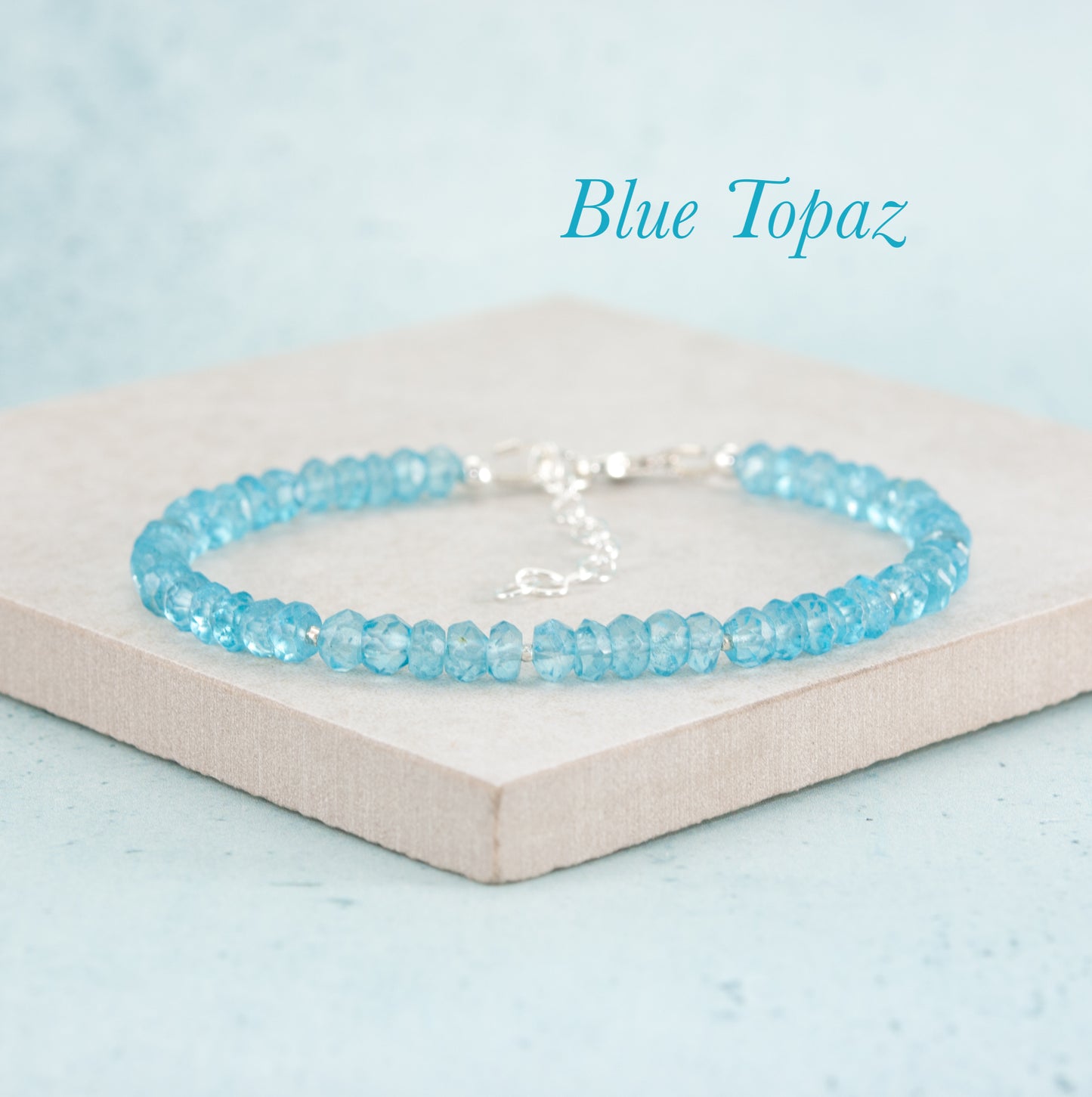 Blue Topaz Gemstone Bracelet