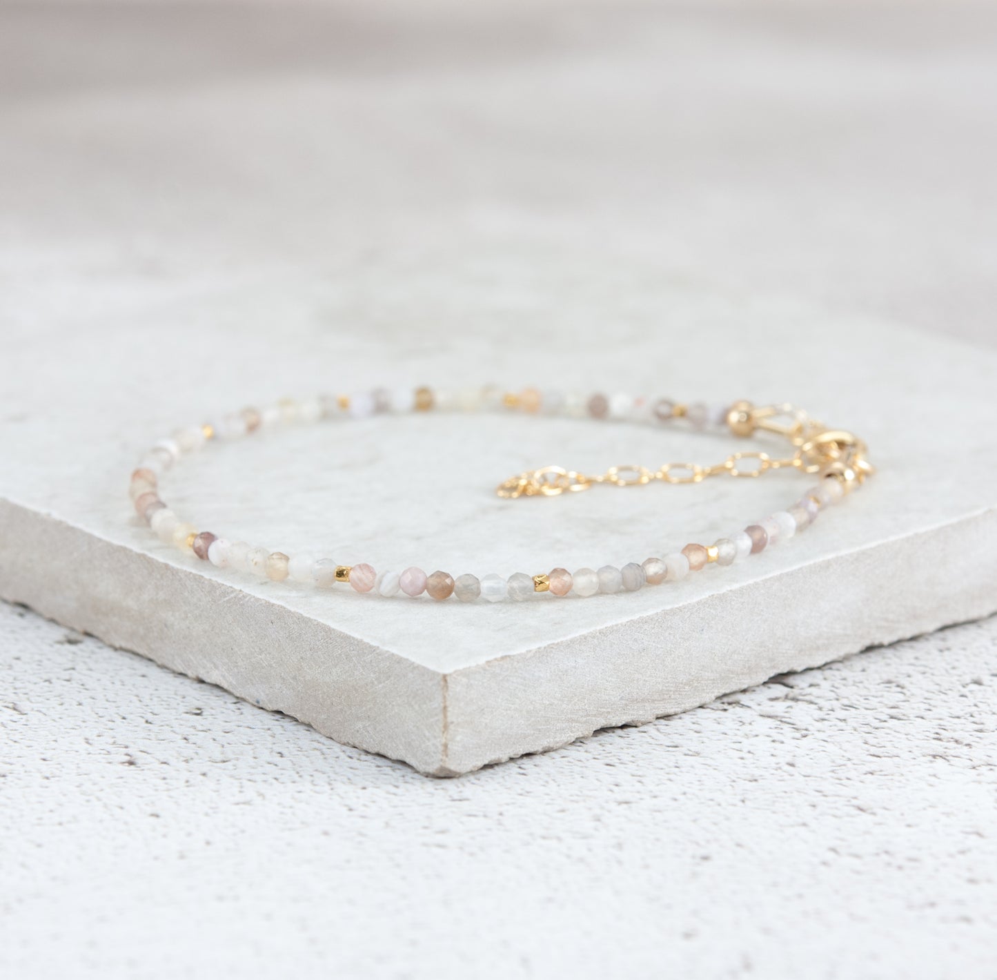 Dainty Botswana Agate Gemstone Bracelet