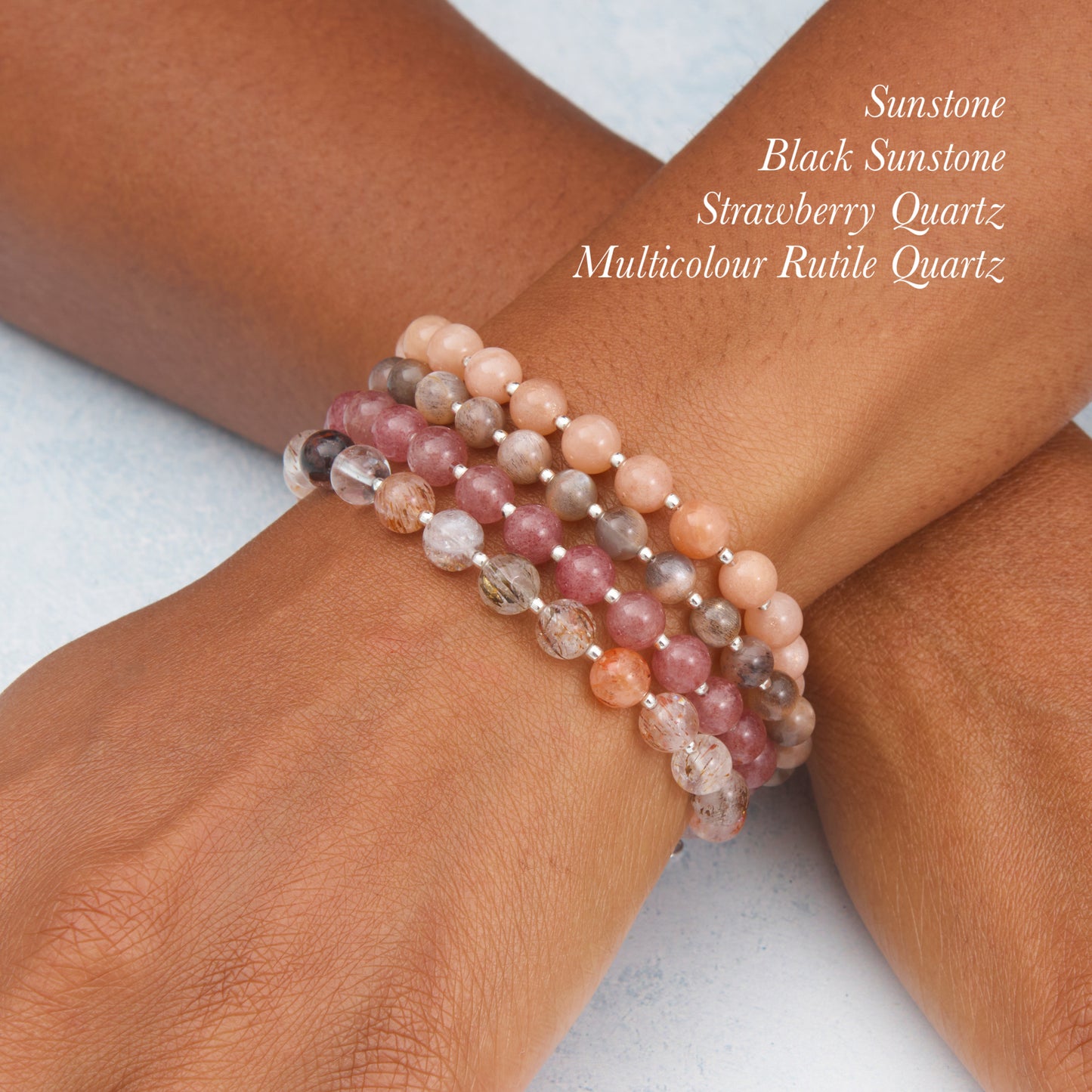 Multicolour Rutile Quartz Gemstone Bracelet