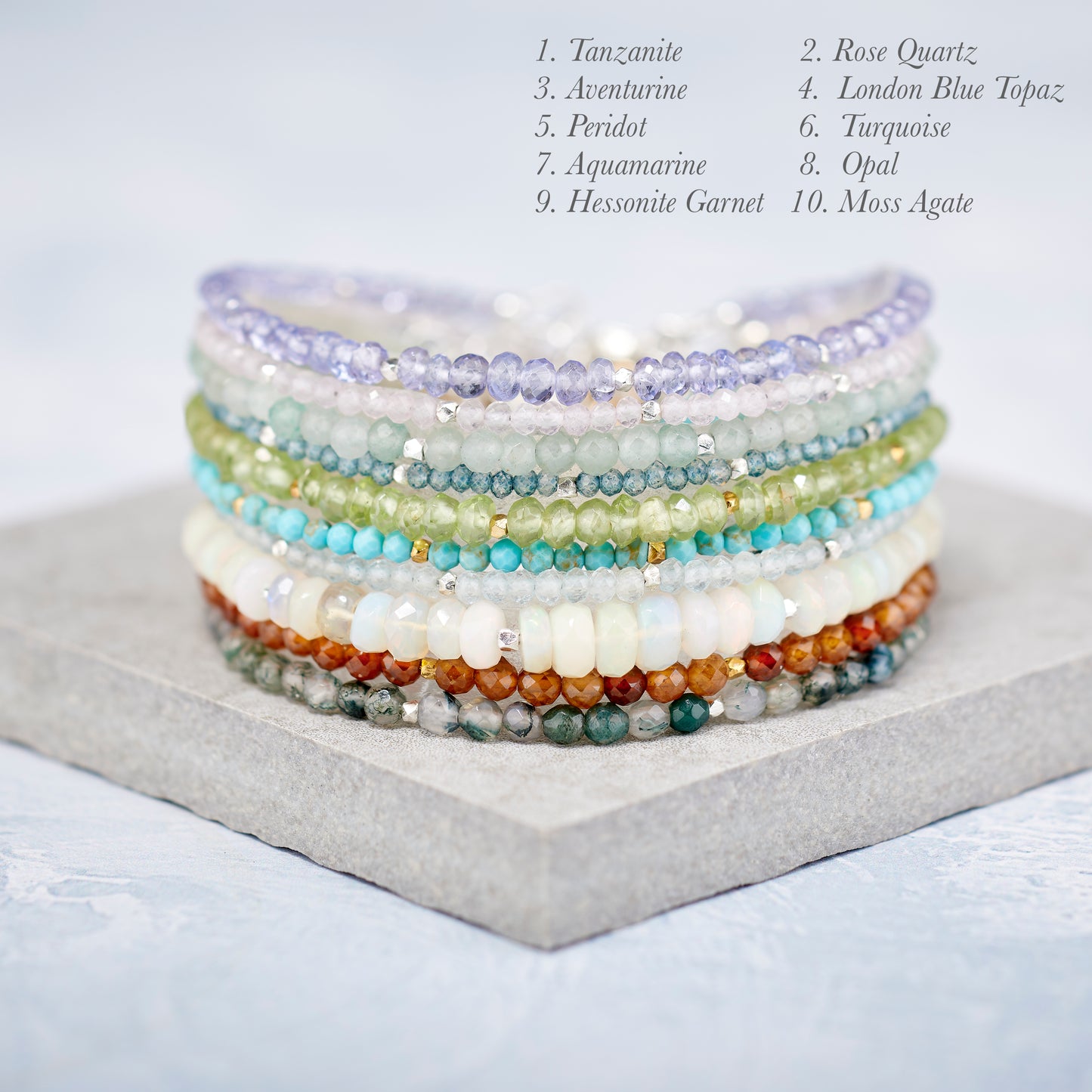 Dainty London Blue Topaz Gemstone Bracelet