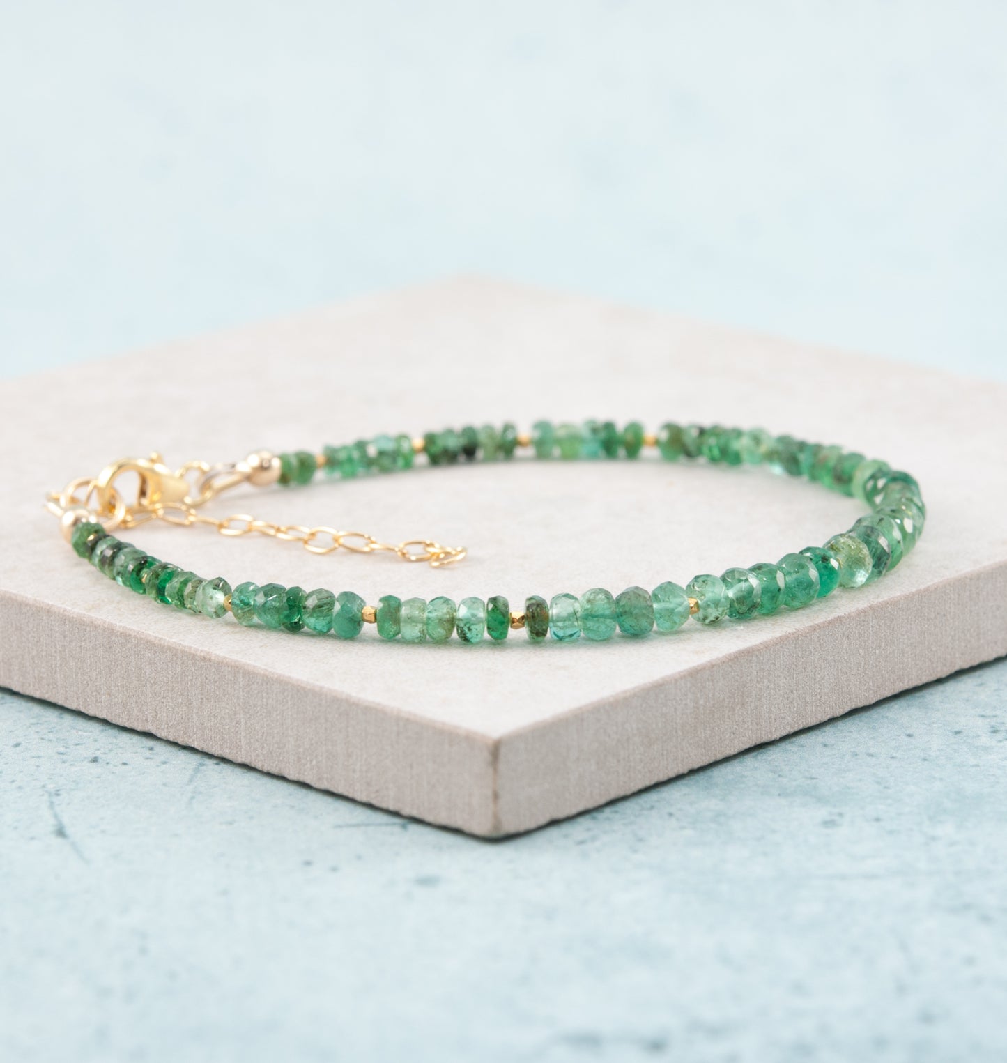 Emerald Gemstone Bracelet