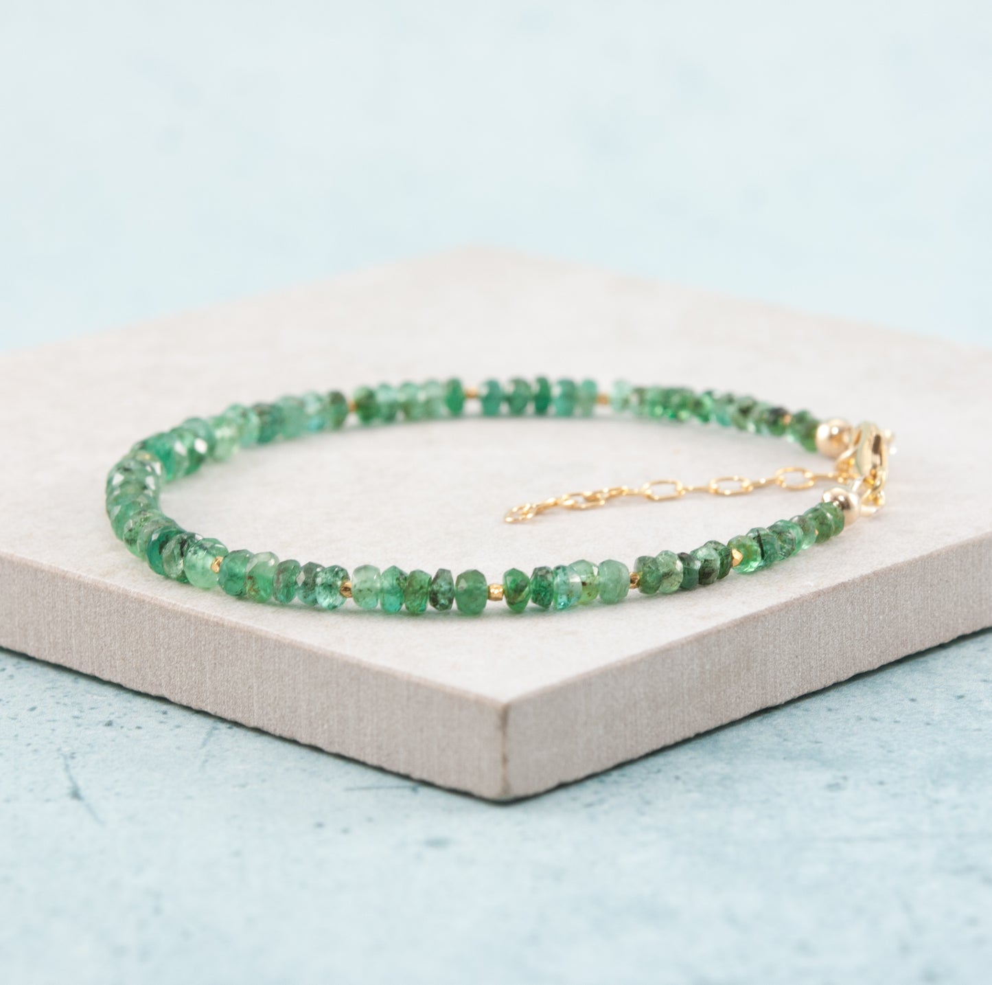 Emerald Gemstone Bracelet