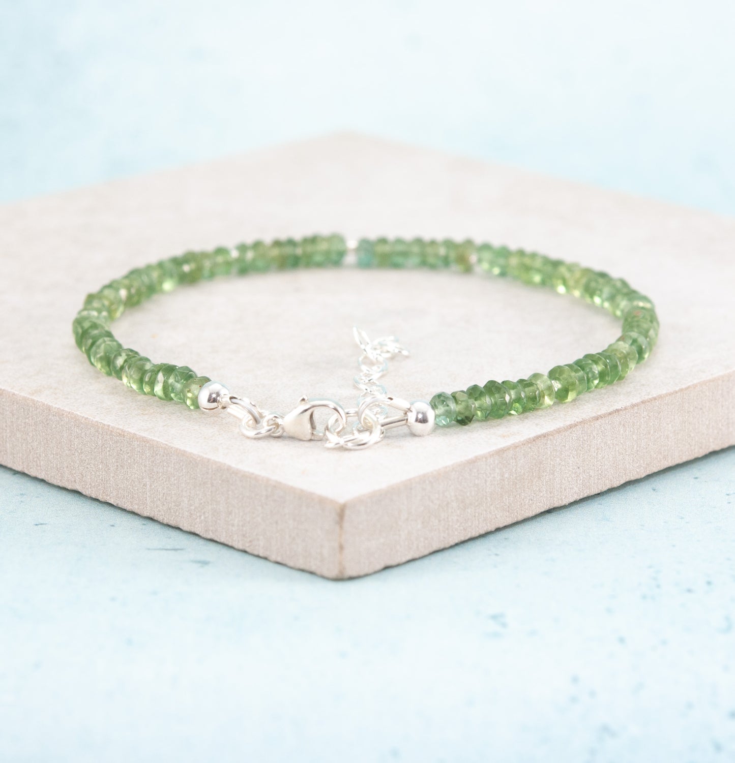 Green Apatite Gemstone Bracelet (3mm)