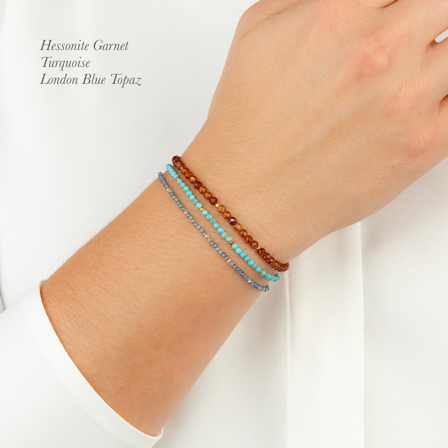 Dainty London Blue Topaz Gemstone Bracelet