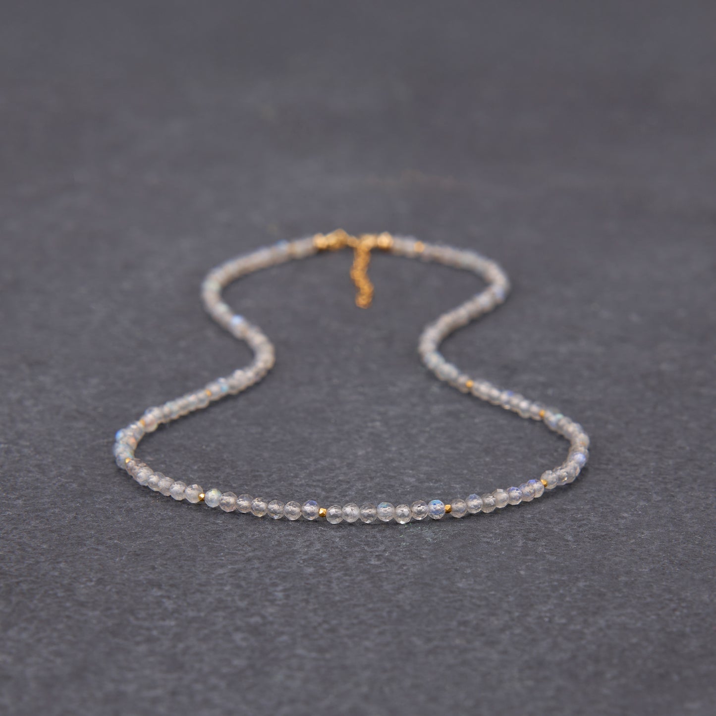 Dainty Labradorite Gemstone Necklace (AAA Grade)