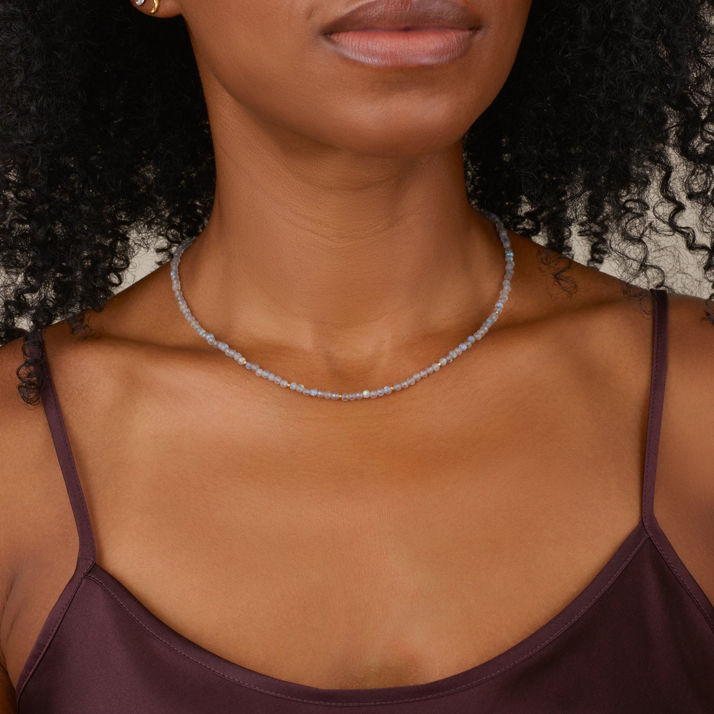 Dainty Labradorite Gemstone Necklace (AAA Grade)