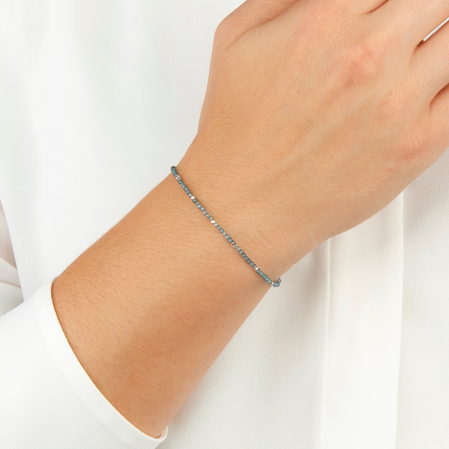 Dainty London Blue Topaz Gemstone Bracelet