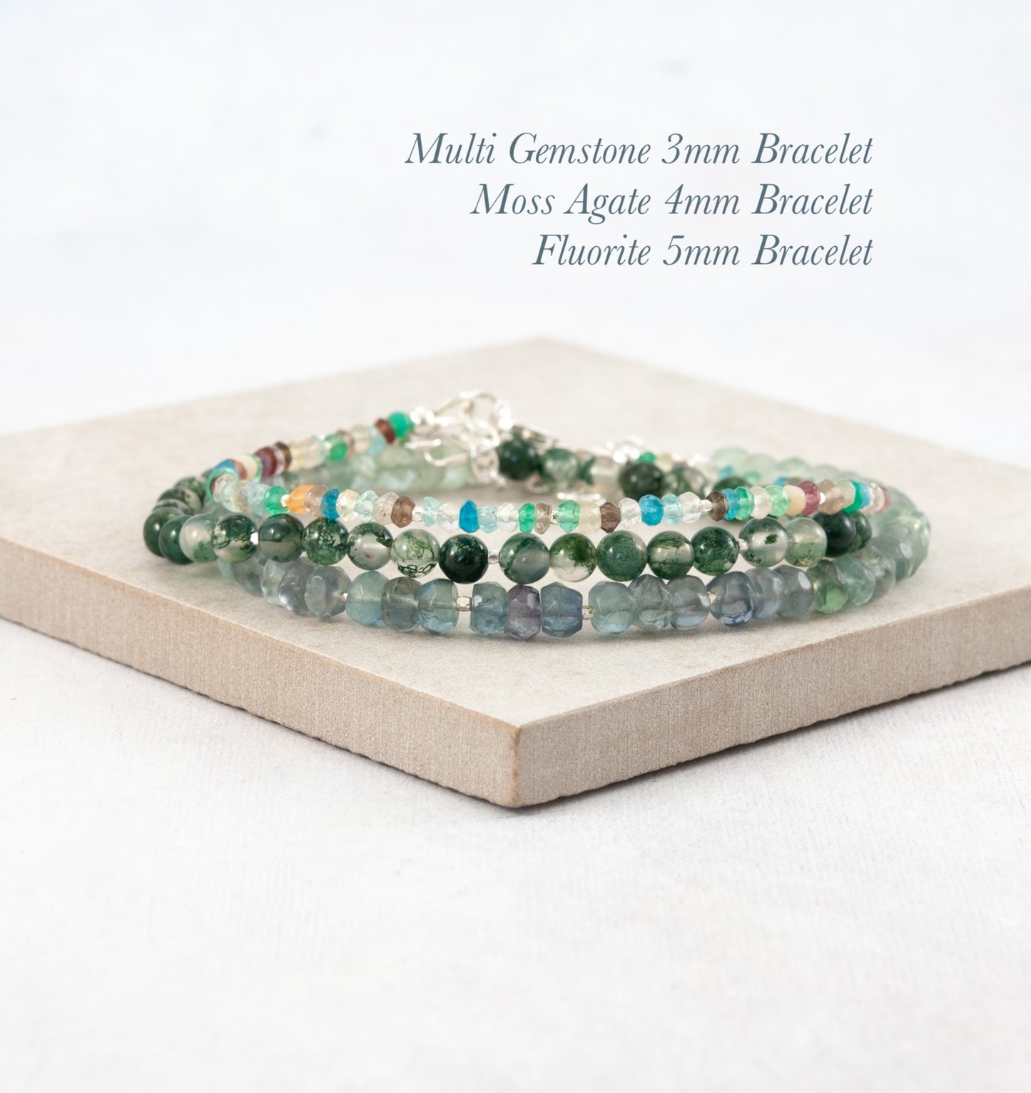 Fluorite Ombre Gemstone Bracelet