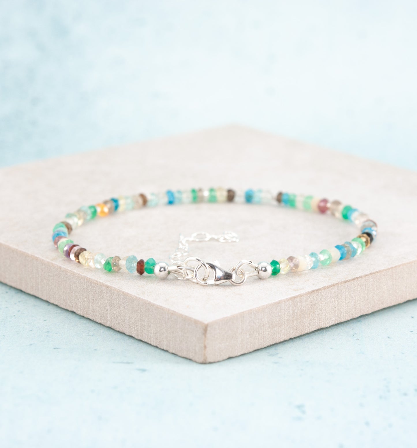 Dainty Multi Gemstone Bracelet