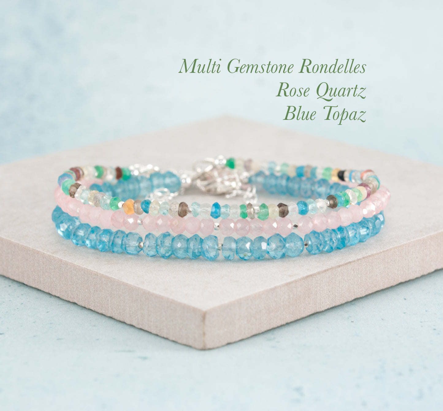 Blue Topaz Gemstone Bracelet