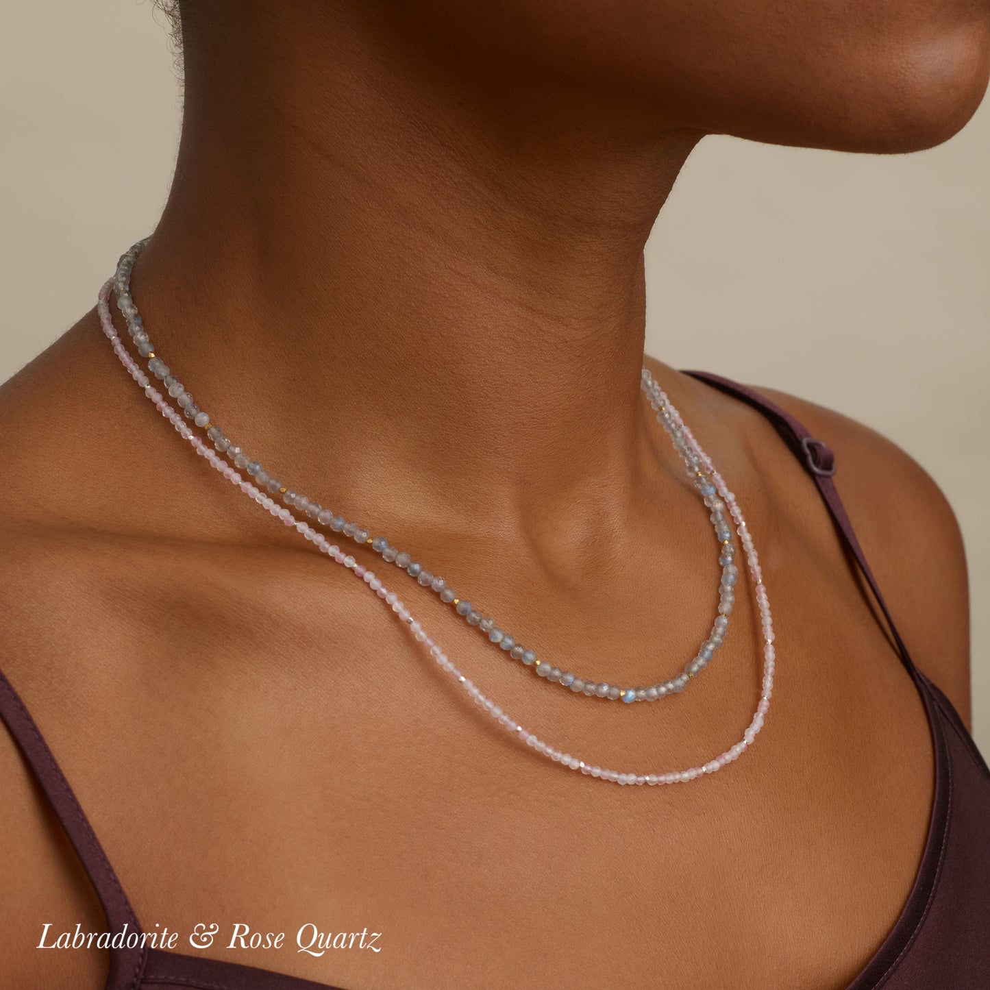 Dainty Rose Quartz Gemstone Necklace