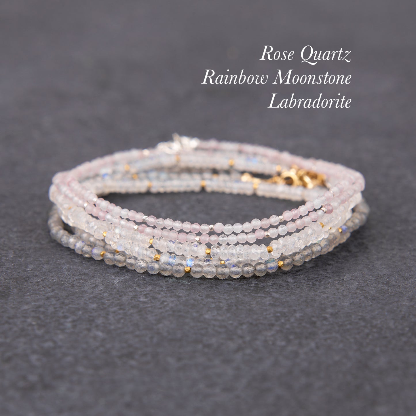 Dainty Rainbow Moonstone Necklace (AAA Grade)