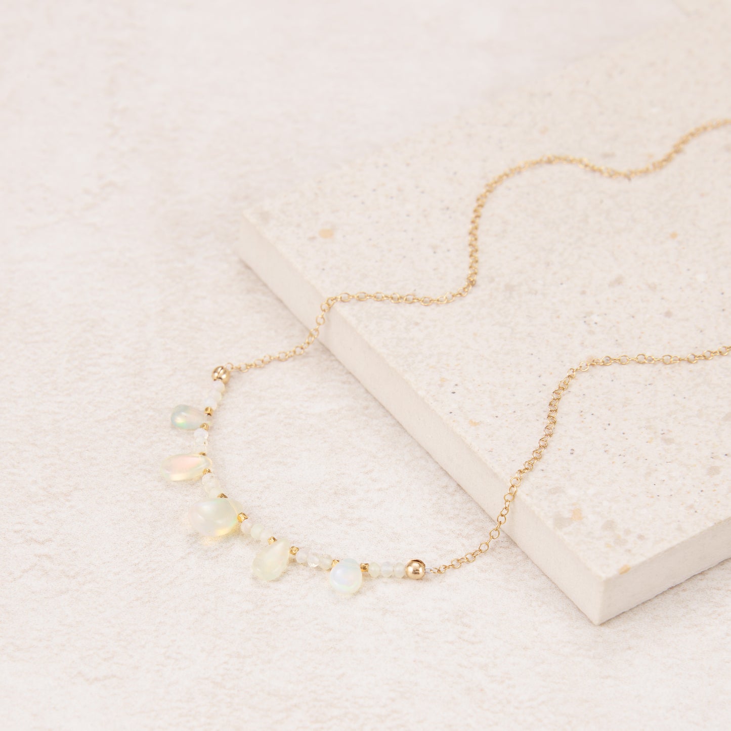 Opal Droplets Necklace
