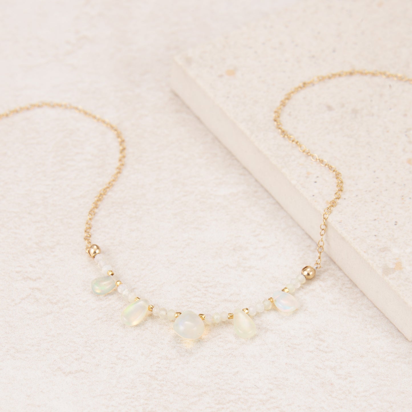 Opal Droplets Necklace